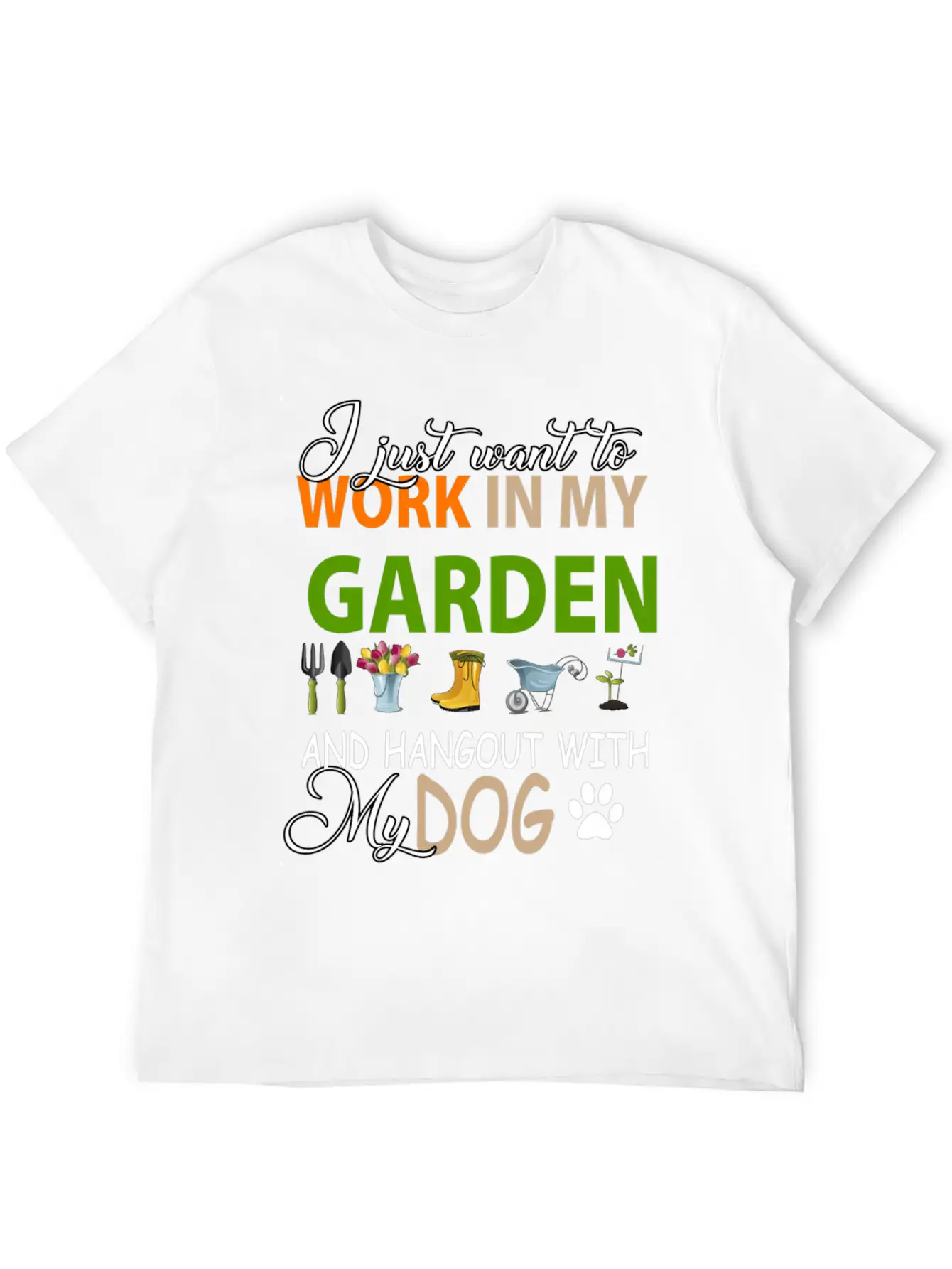 I Just Want To Work In My Garden And Hangout With Stylish Everyday T-Shirt – Unisex Basic Cotton Tee
