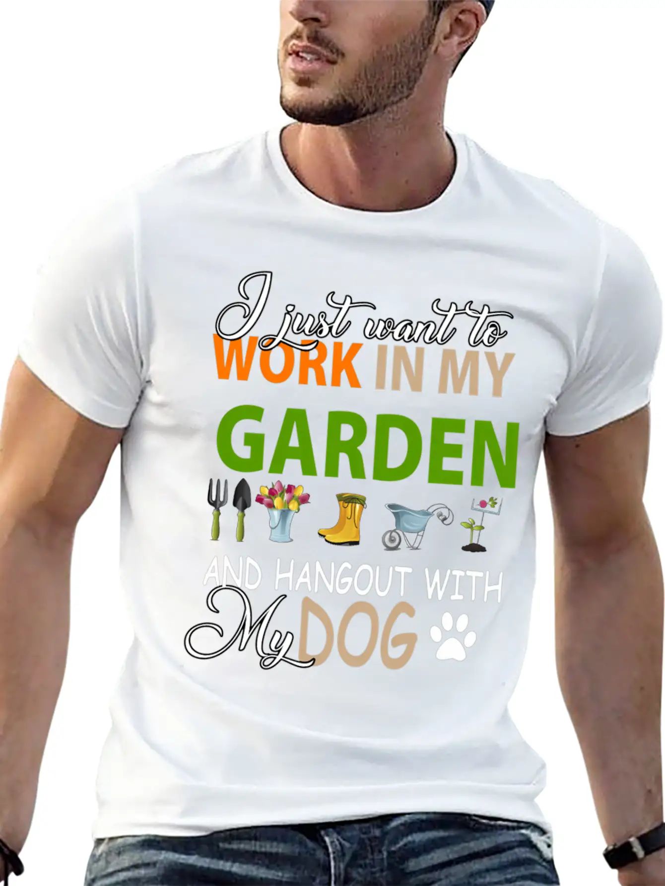 I Just Want To Work In My Garden And Hangout With Stylish Everyday T-Shirt – Unisex Basic Cotton Tee
