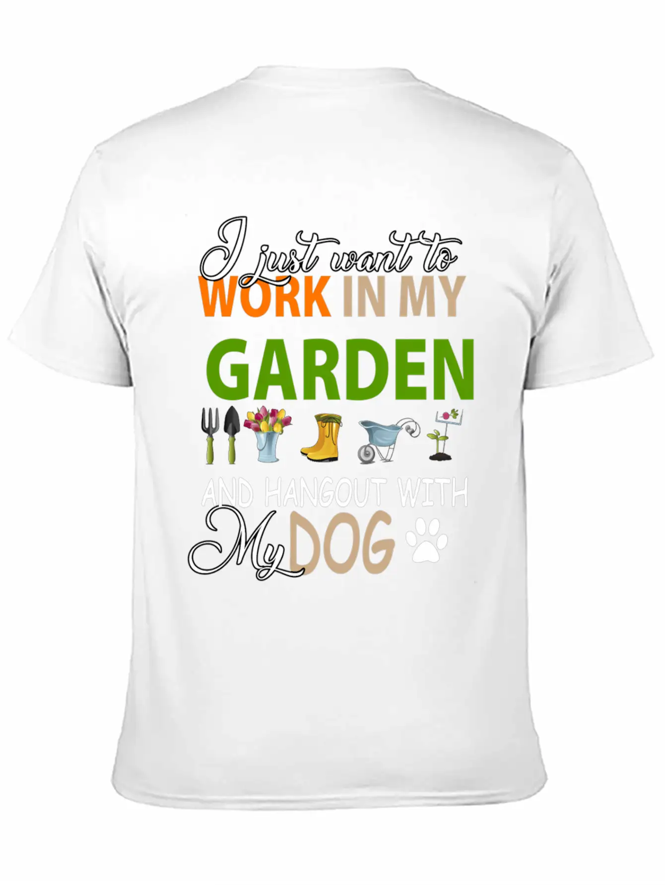I Just Want To Work In My Garden And Hangout With Stylish Everyday T-Shirt – Unisex Basic Cotton Tee