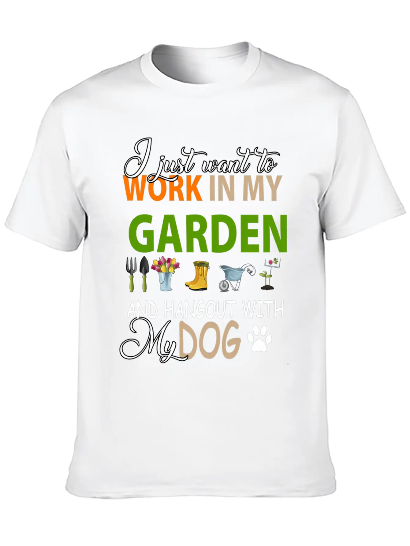 I Just Want To Work In My Garden And Hangout With Stylish Everyday T-Shirt – Unisex Basic Cotton Tee