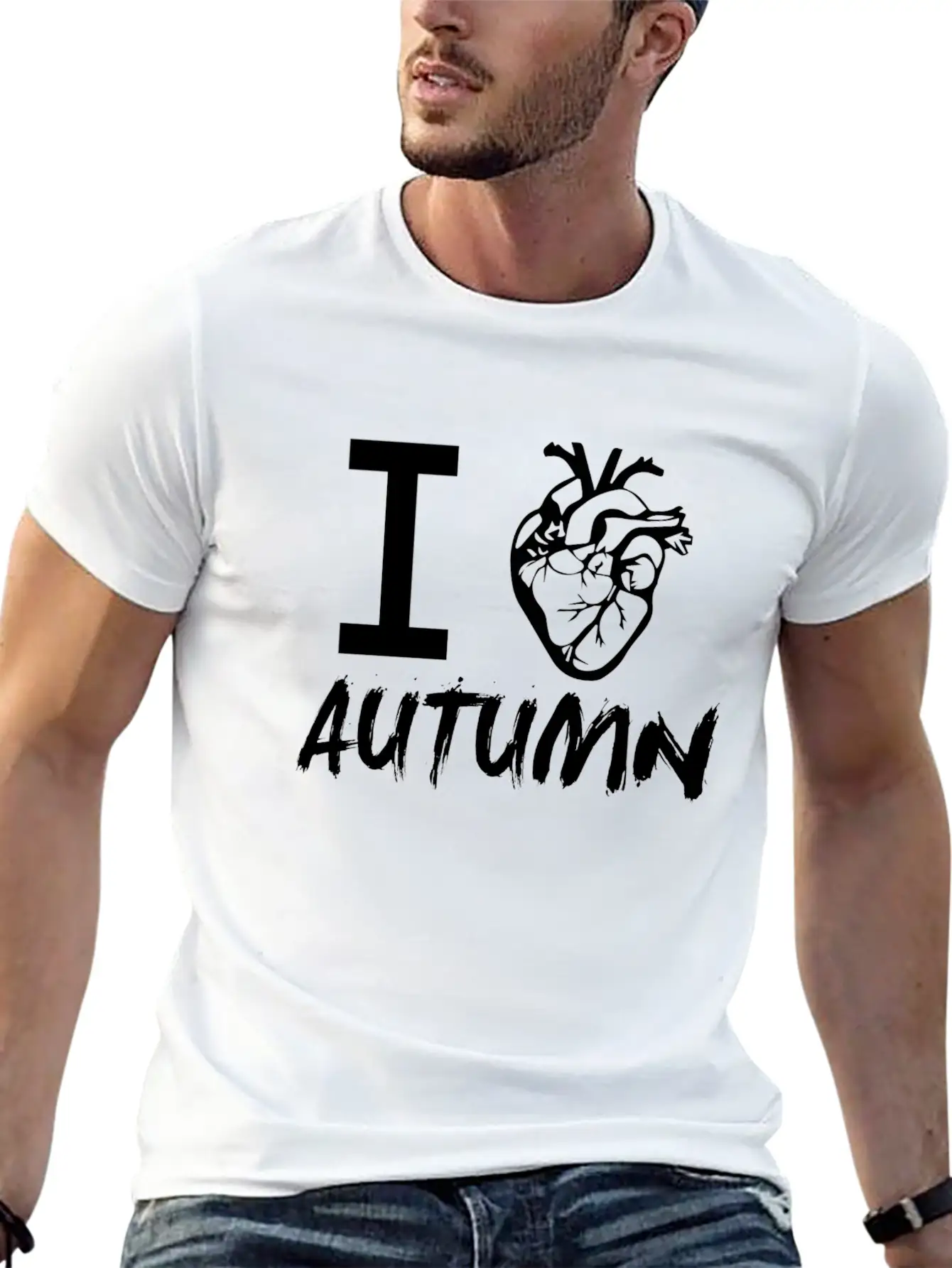 I Love Autumn Simple Everyday Graphic Tee – Lightweight Summer Wear