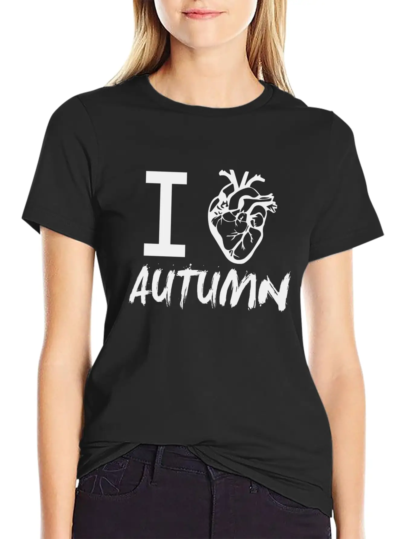 I Love Autumn Simple Everyday Graphic Tee – Lightweight Summer Wear