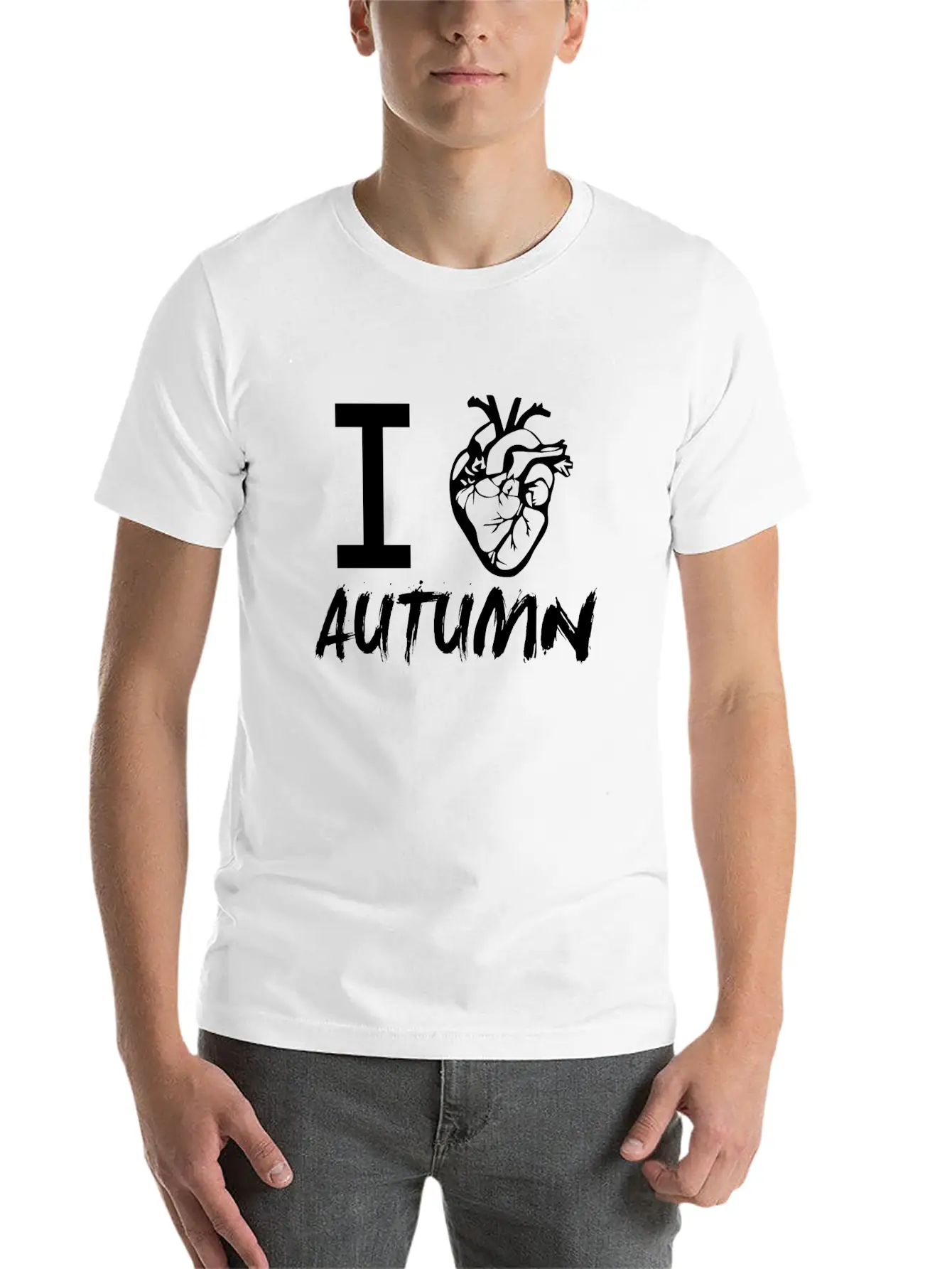 I Love Autumn Simple Everyday Graphic Tee – Lightweight Summer Wear