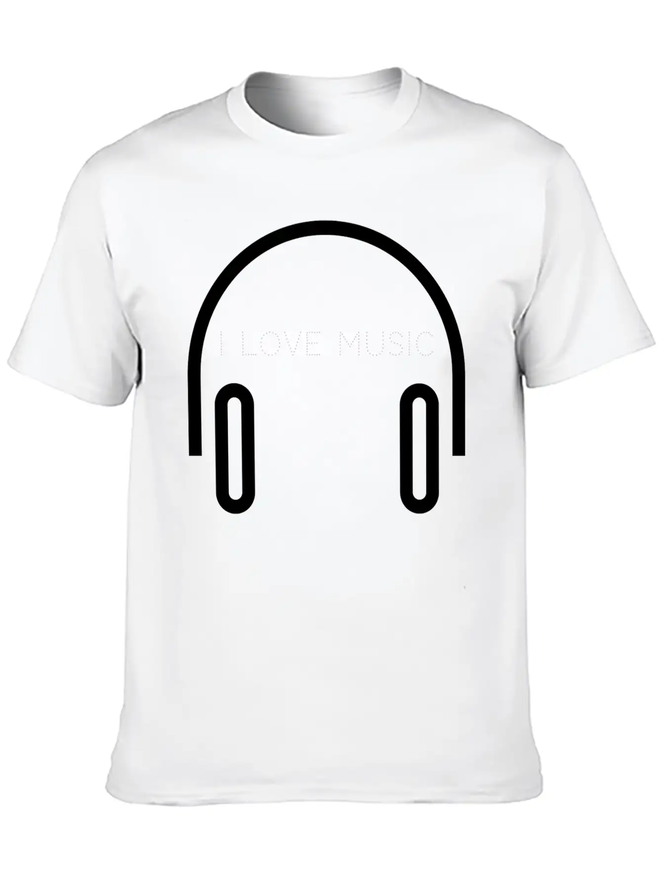 I Love Music - Music Lovers Basic Graphic T-Shirt – Daily Comfort In Soft Cotton