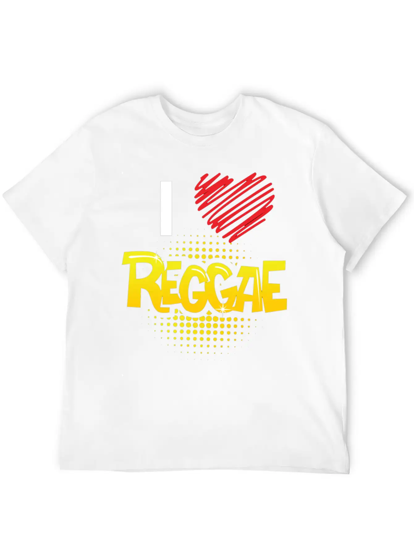 I Love Reggae Breathable Graphic T-Shirt – Perfect For Casual Days
