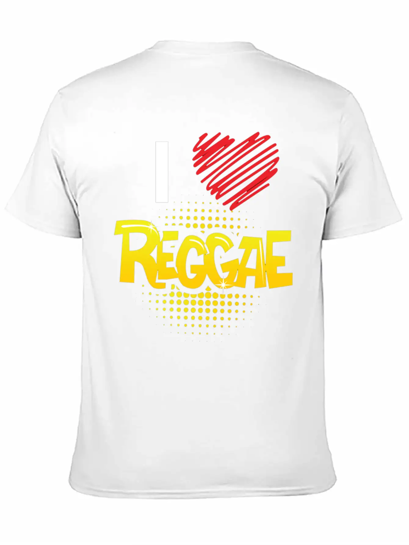 I Love Reggae Breathable Graphic T-Shirt – Perfect For Casual Days