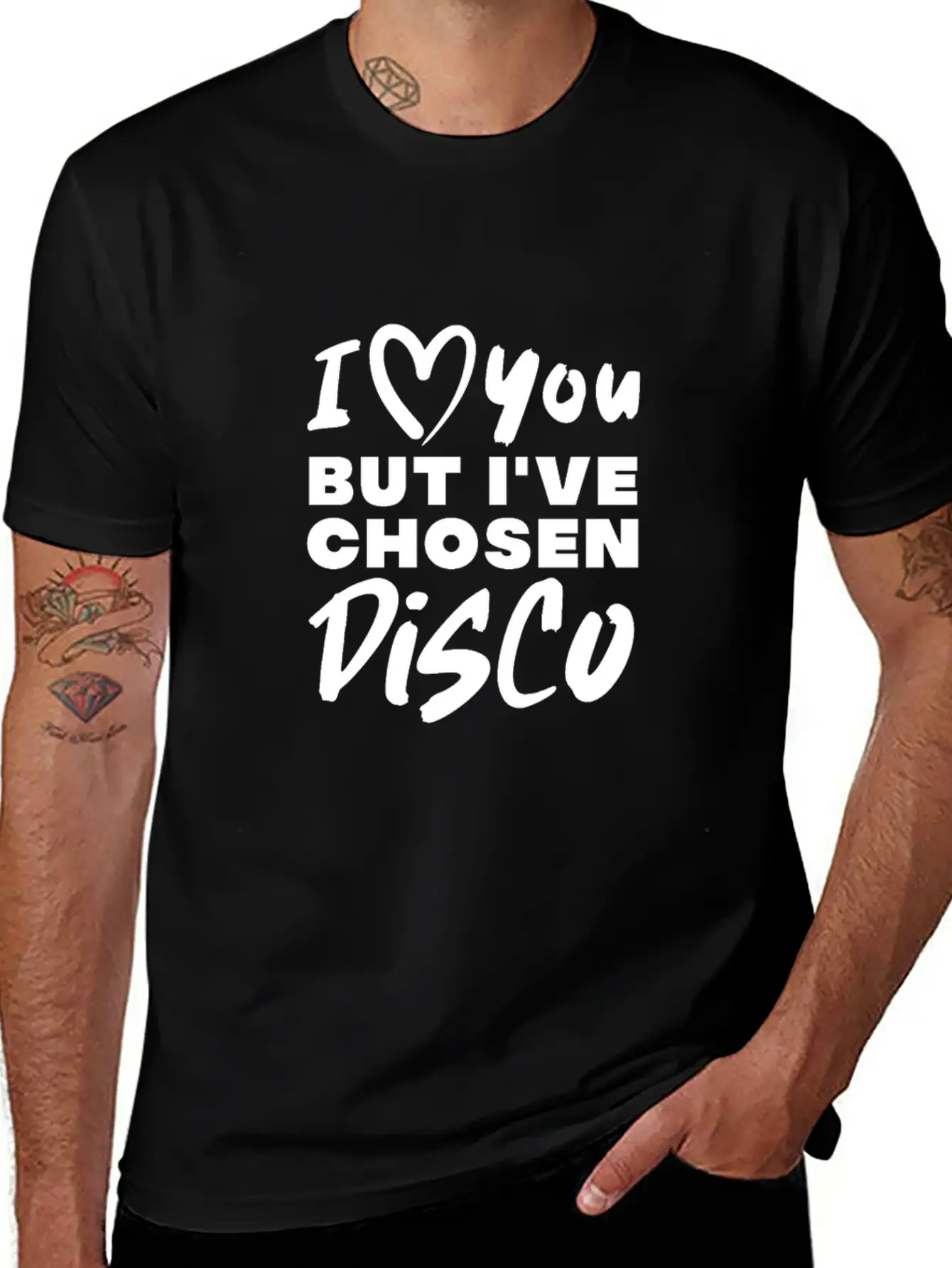 I Love You But I've Chosen Disco Basic Graphic T-Shirt – Daily Comfort In Soft Cotton