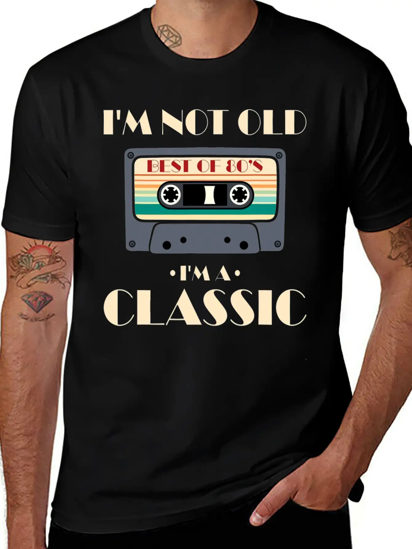 I’m Not Old I’m A Classic - Vintage Cassette Relaxed Everyday Tee – Lightweight And Durable Cotton