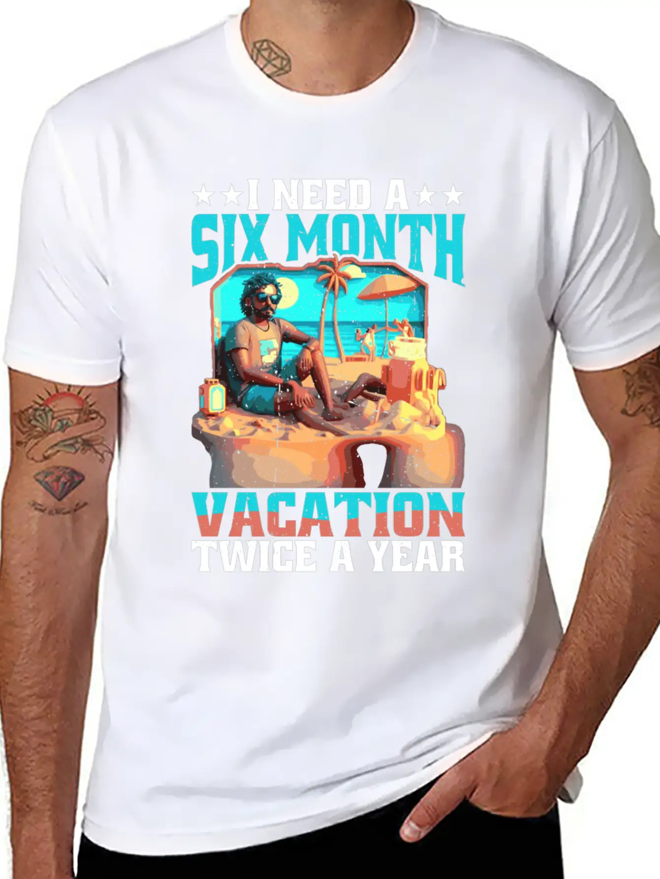 I Need A Six Month Vacation, Twice A Year Basic Graphic T-Shirt – Daily Comfort In Soft Cotton