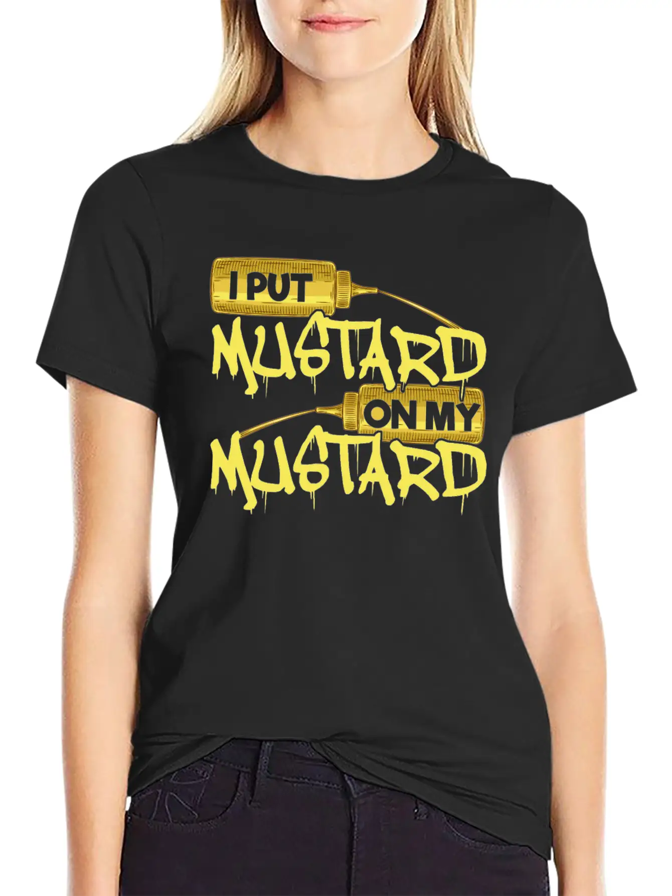 I Put Mustard On My Mustard Funny Sauce Lover Classic Cotton Tee – Unisex Comfort For Any Season