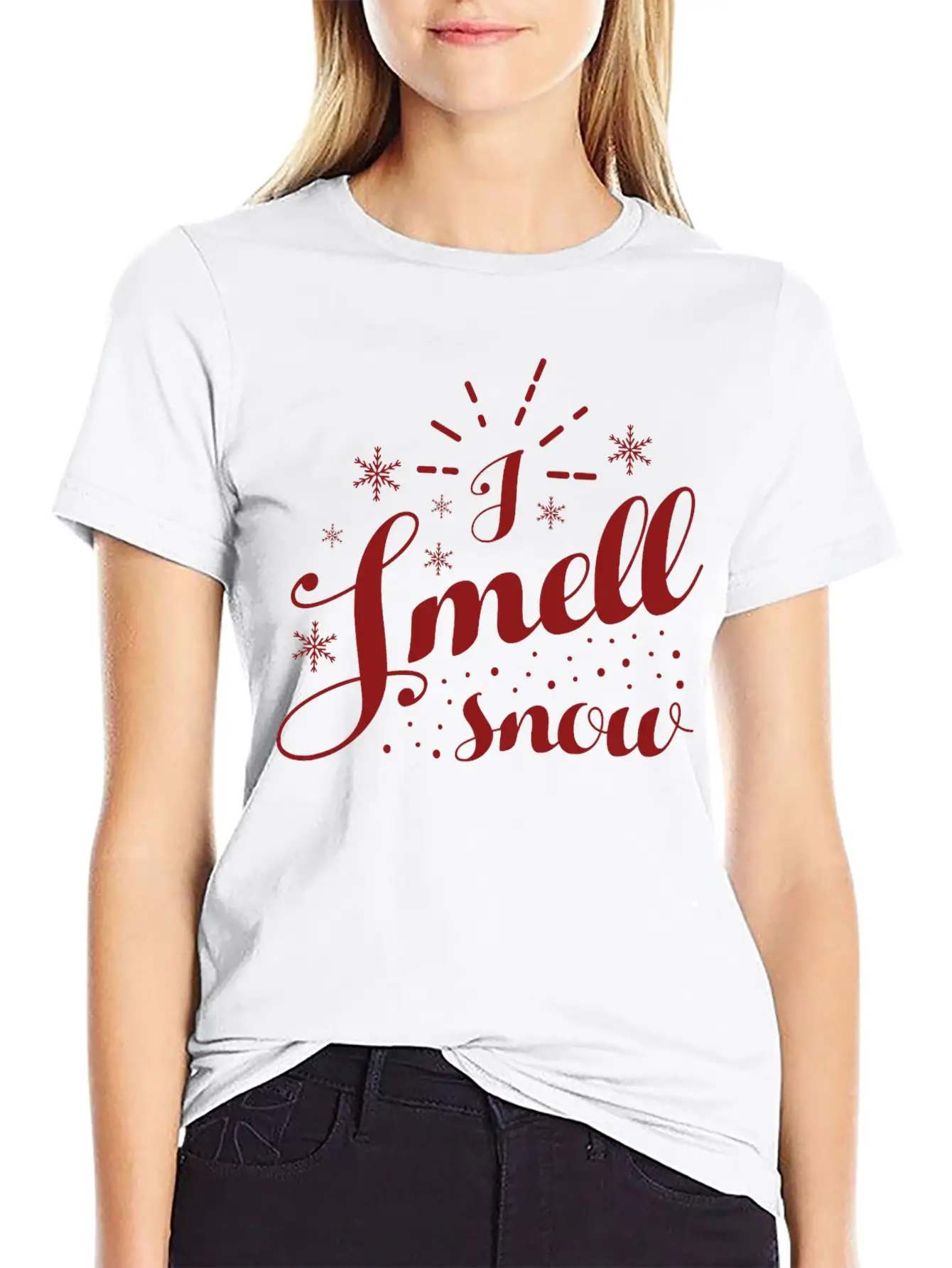 I Smell Snow Simple Everyday Graphic Tee – Lightweight Summer Wear