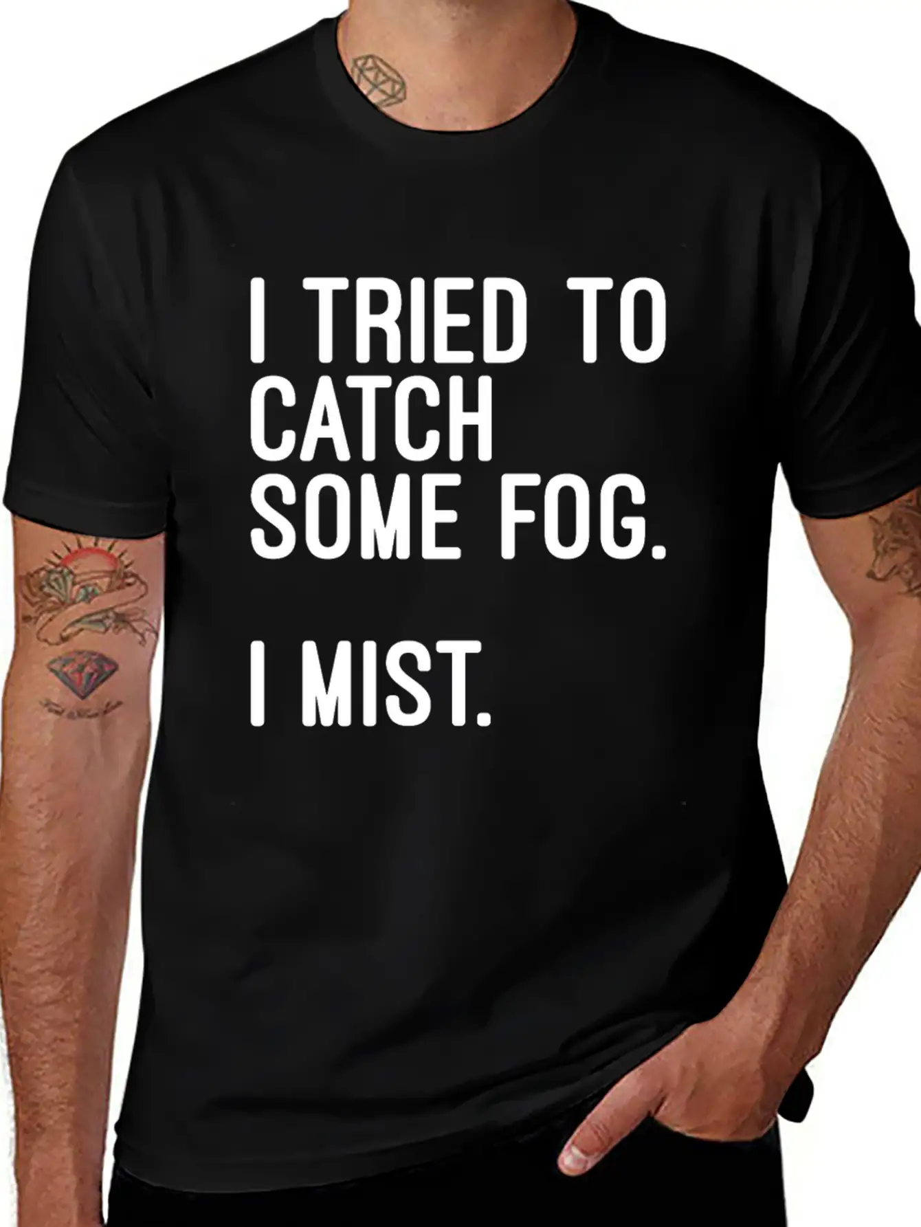 I Tried To Catch Some Smog I Mist Meteorology Stylish Everyday T-Shirt – Unisex Basic Cotton Tee