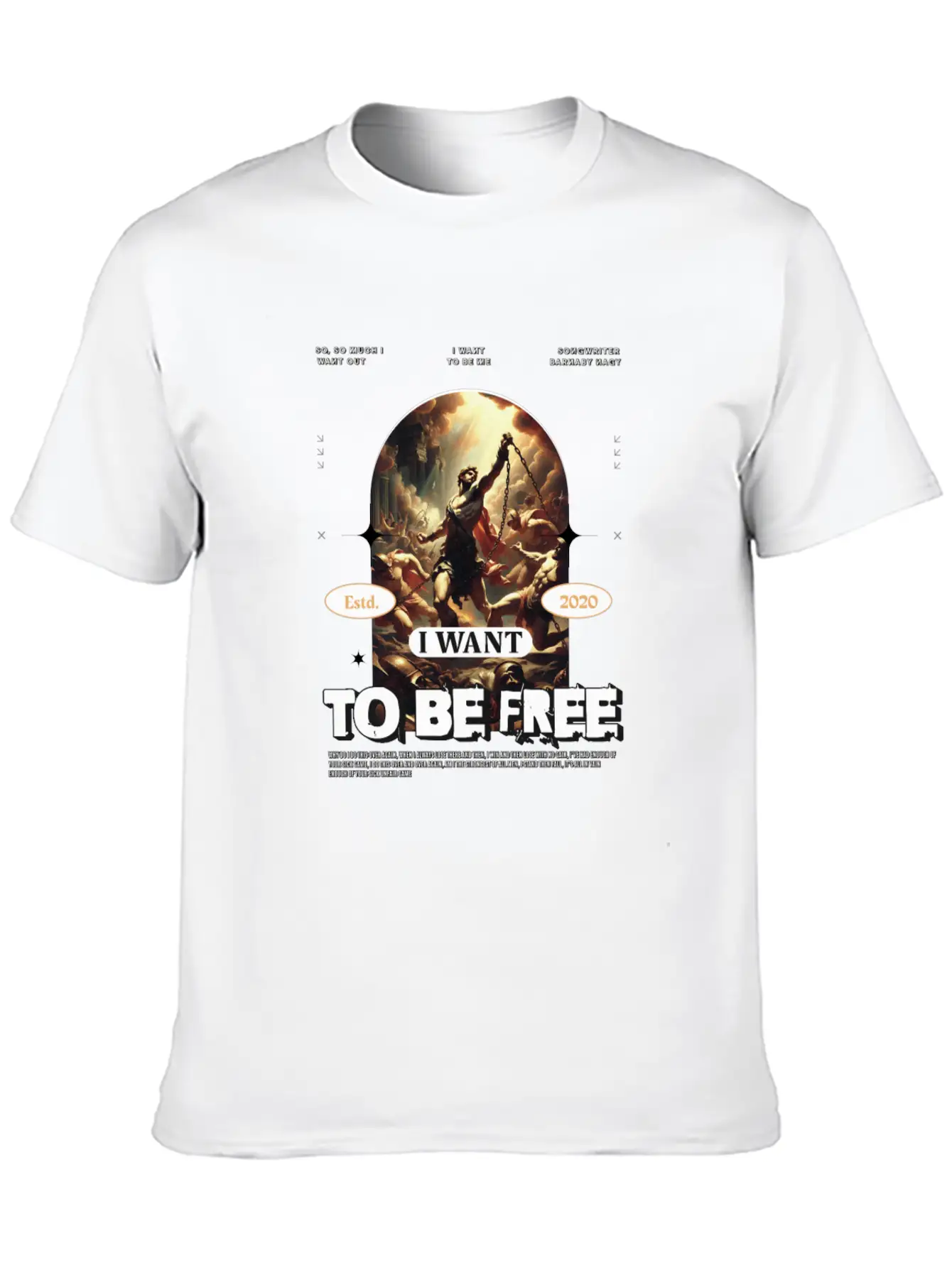 I Want To Be Free - Break Free From Chains Basic Graphic T-Shirt – Daily Comfort In Soft Cotton