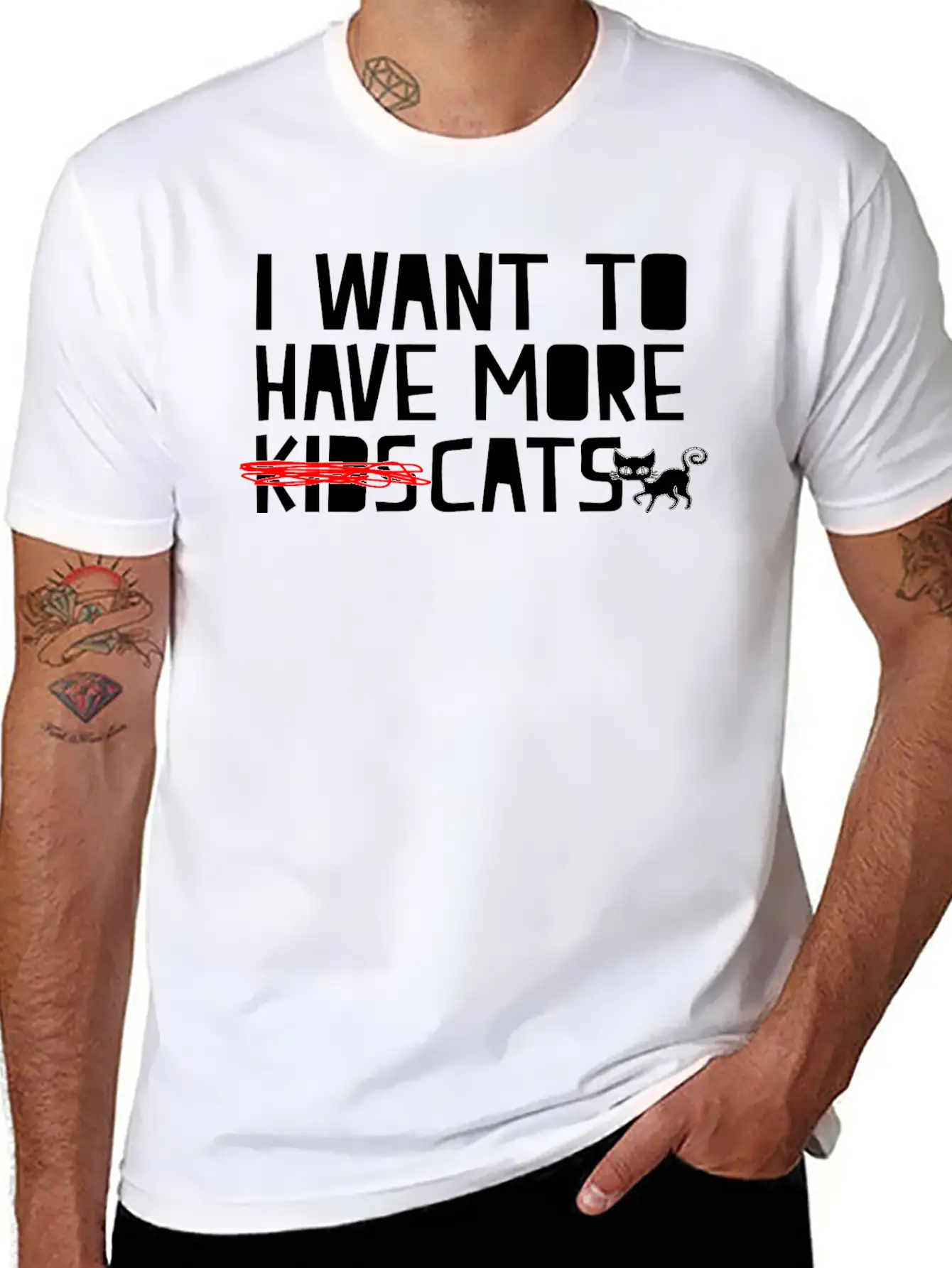 I Want To Have More Kids Cats Stylish Everyday T-Shirt – Unisex Basic Cotton Tee