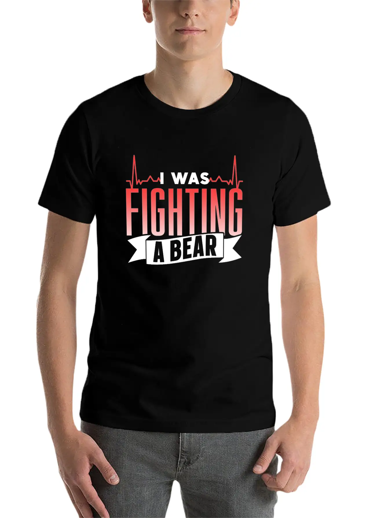 I Was Fighting A Bear Recover Recovery Survivor Basic Graphic T-Shirt – Daily Comfort In Soft Cotton