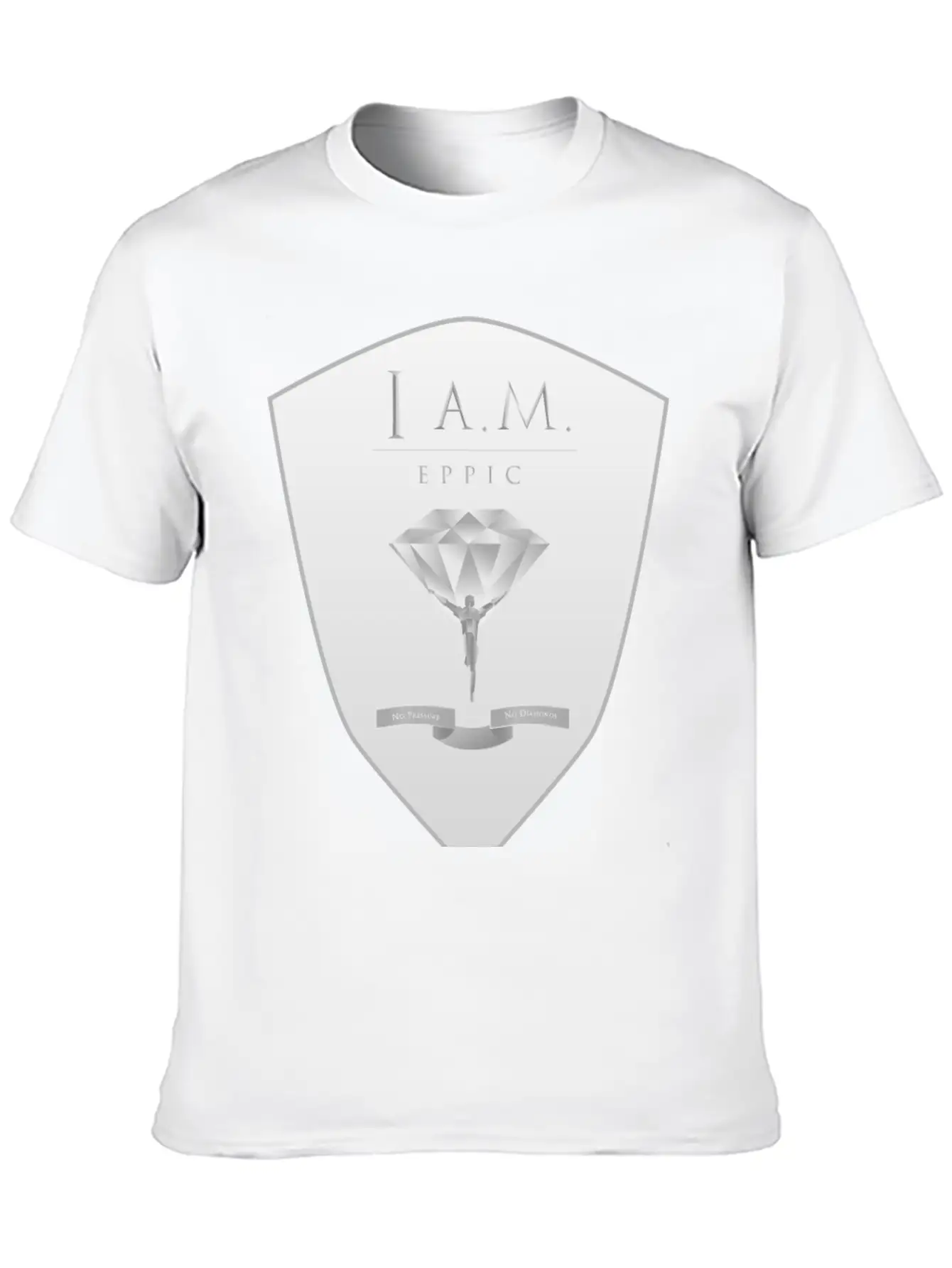I.A.M EPPIC SILVER CREST Basic Graphic T-Shirt – Daily Comfort In Soft Cotton