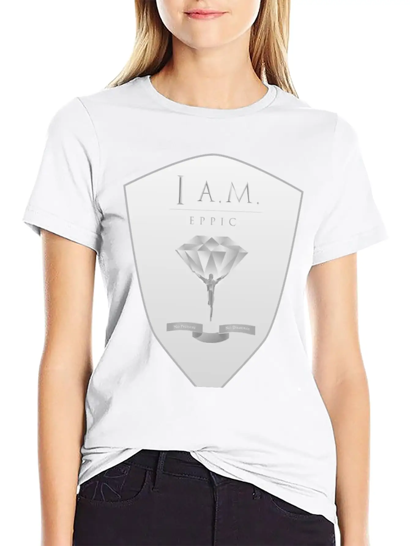 I.A.M EPPIC SILVER CREST Basic Graphic T-Shirt – Daily Comfort In Soft Cotton