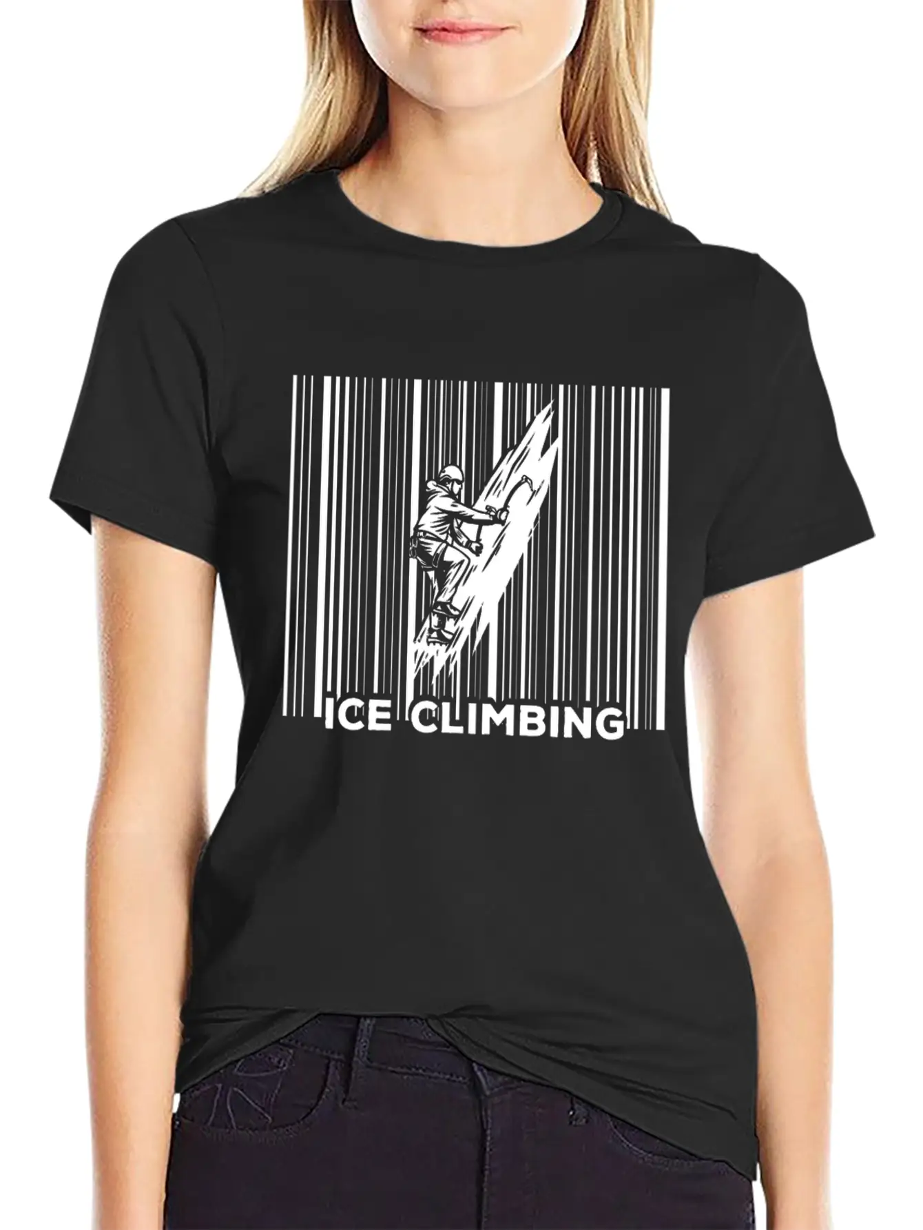 Ice Climbing Adventure Climber Lightweight Cotton T-Shirt – Daily Comfort Graphic Shirt