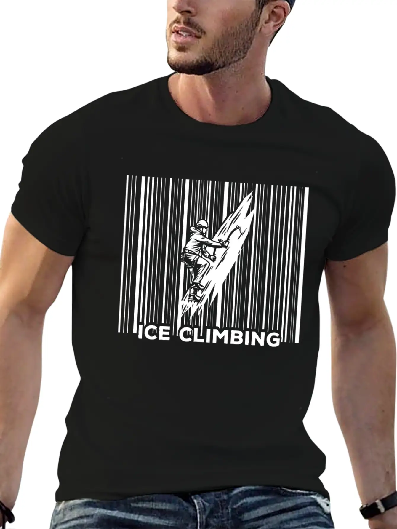 Ice Climbing Adventure Climber Lightweight Cotton T-Shirt – Daily Comfort Graphic Shirt