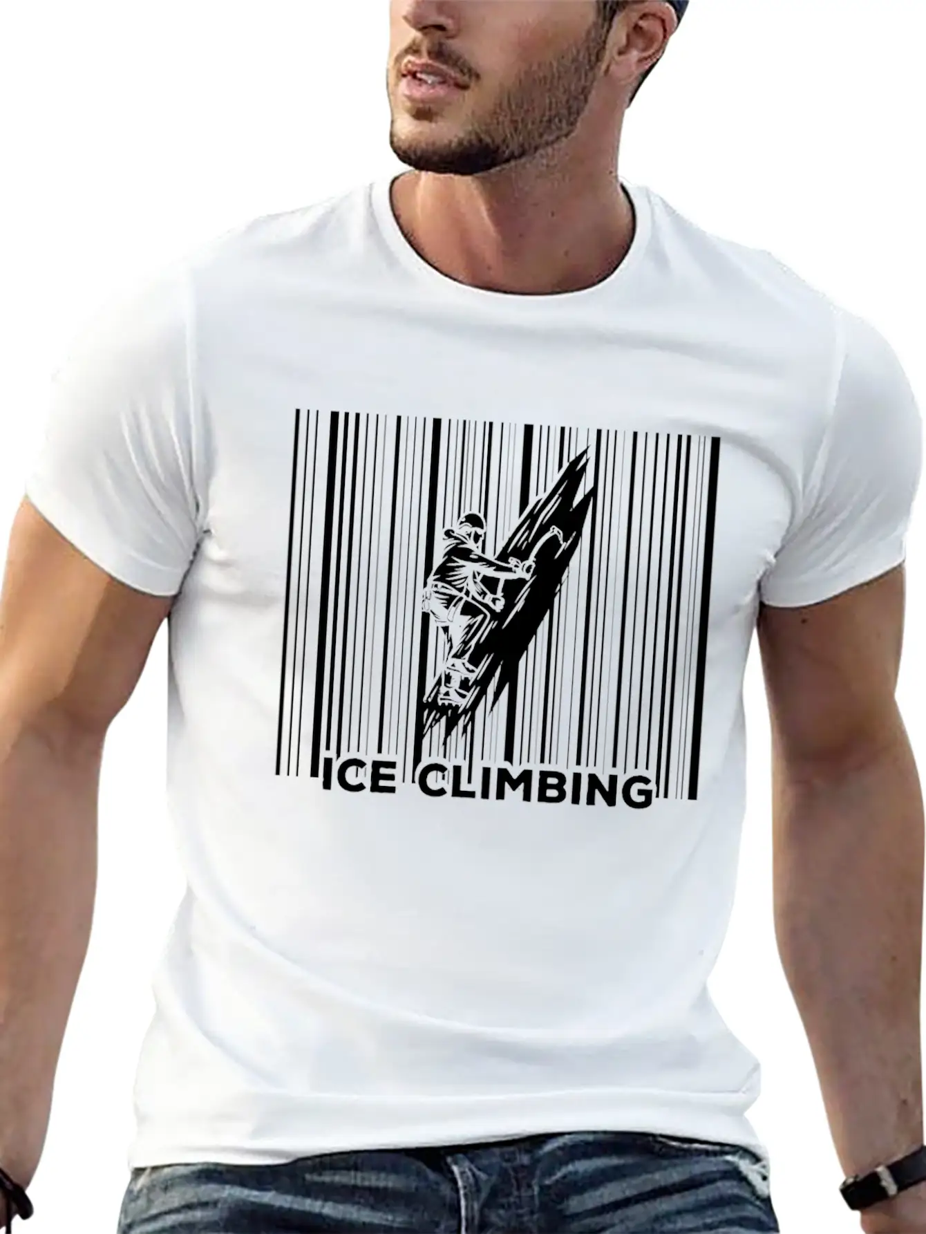 Ice Climbing Adventure Climber Lightweight Cotton T-Shirt – Daily Comfort Graphic Shirt