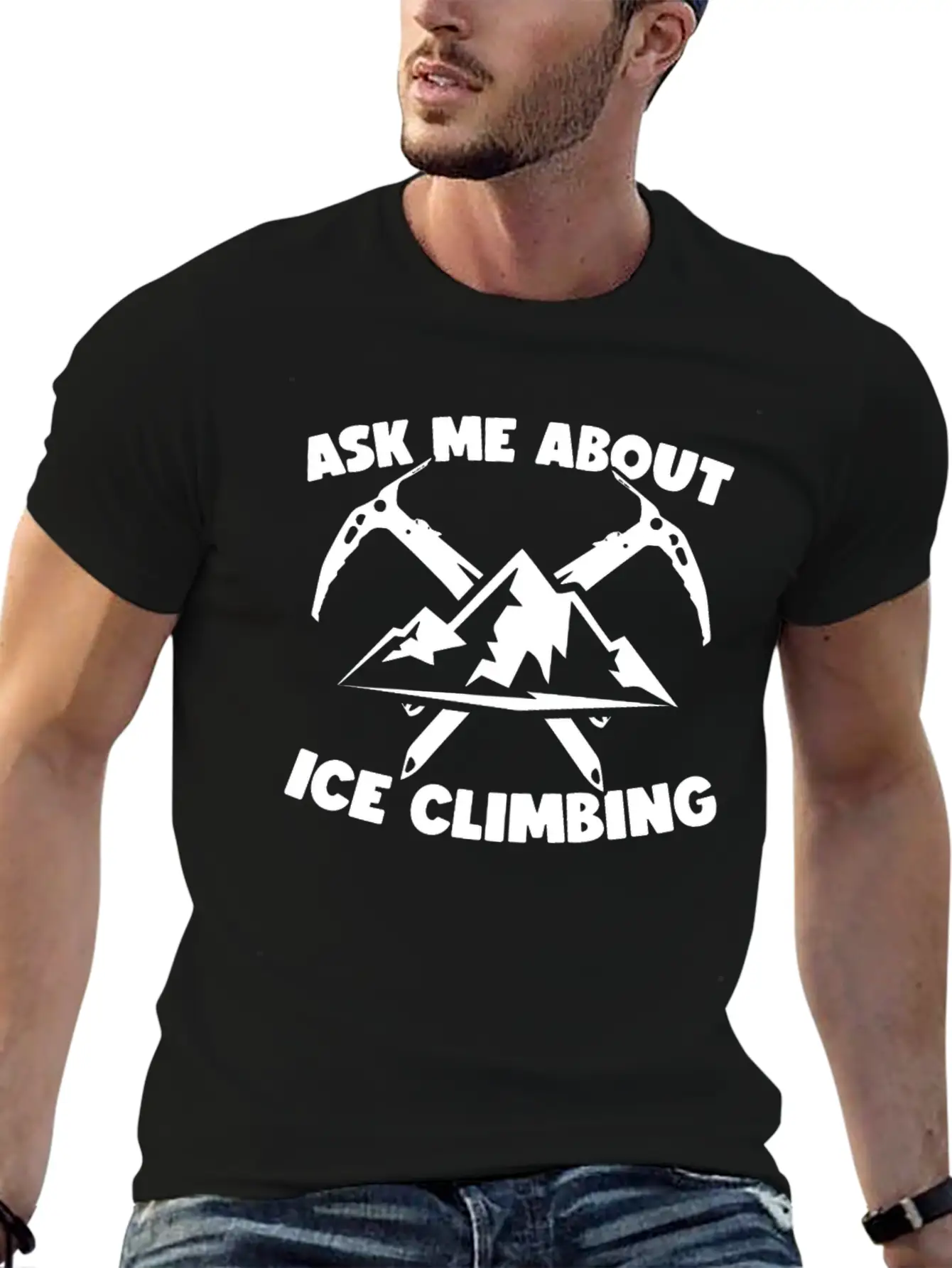 Ice Climbing Adventure Climber Stylish Everyday T-Shirt – Unisex Basic Cotton Tee