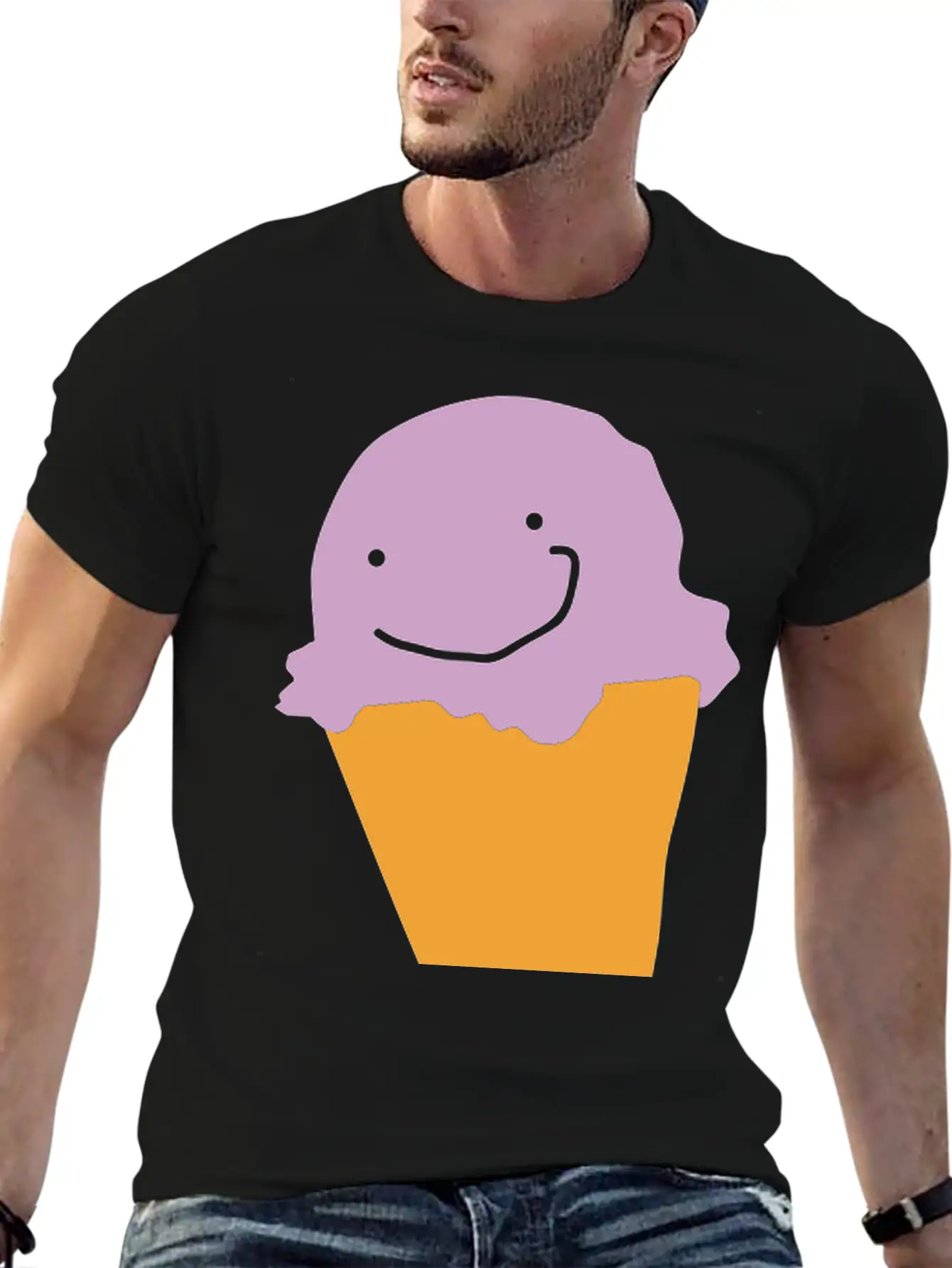 Ice Cream Smile Relaxed Everyday Tee – Lightweight And Durable Cotton