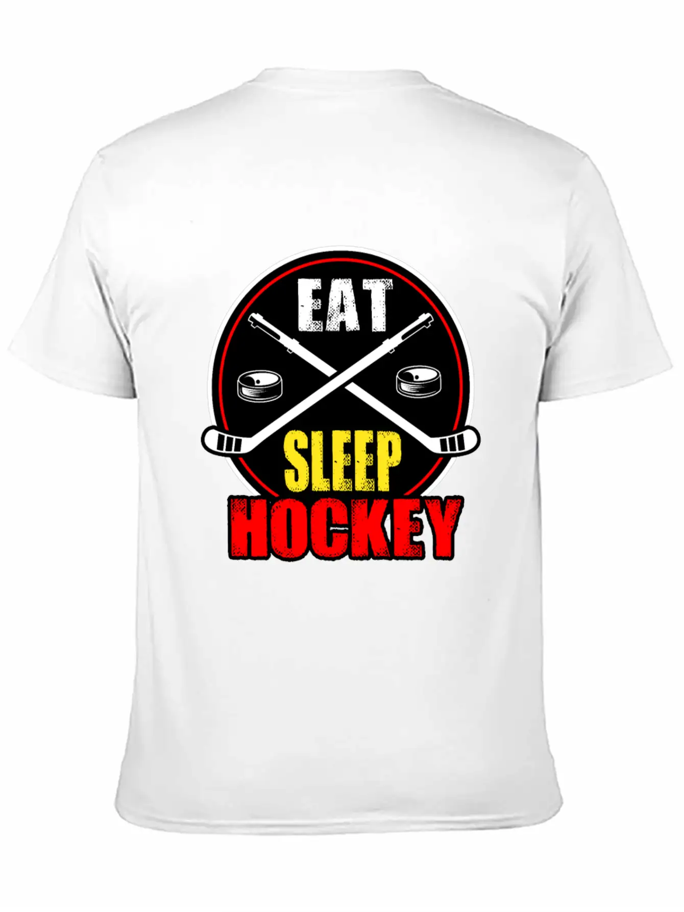 Ice Hockey Mask Puck Stick Field Goal Champion Stylish Everyday T-Shirt – Unisex Basic Cotton Tee