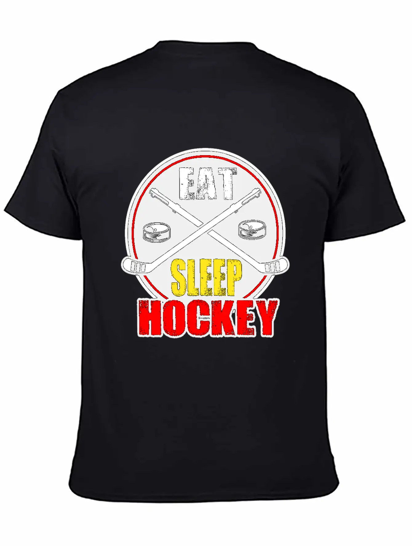 Ice Hockey Mask Puck Stick Field Goal Champion Stylish Everyday T-Shirt – Unisex Basic Cotton Tee