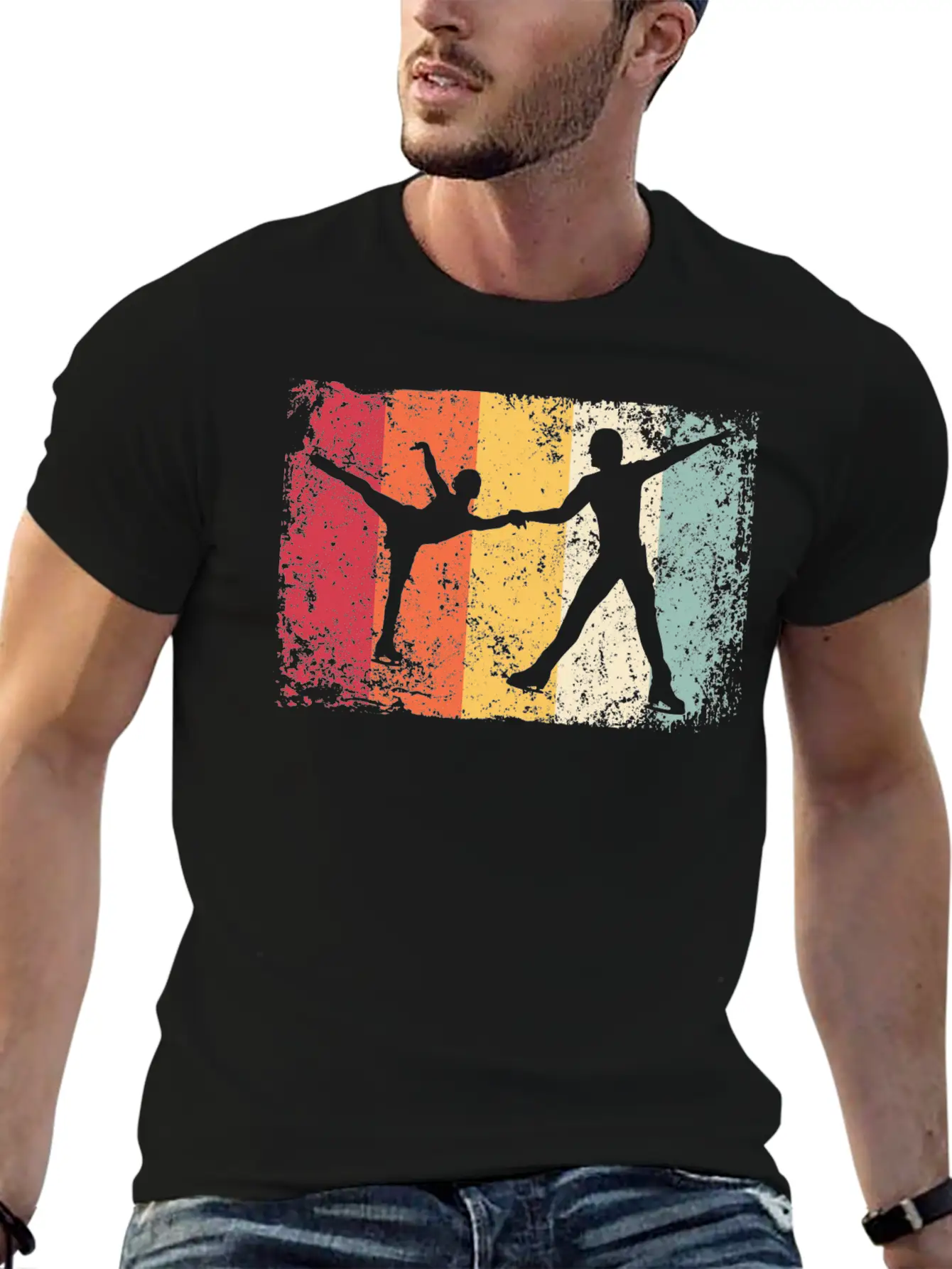 Ice Skater Figure Skating Ice Skating Basic Graphic T-Shirt – Daily Comfort In Soft Cotton