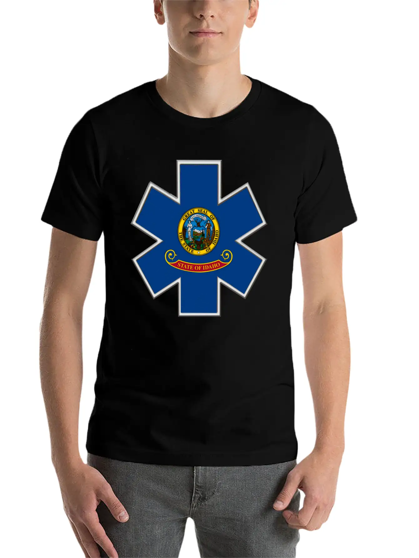 Idaho EMS Star Of Life Basic Graphic T-Shirt – Daily Comfort In Soft Cotton