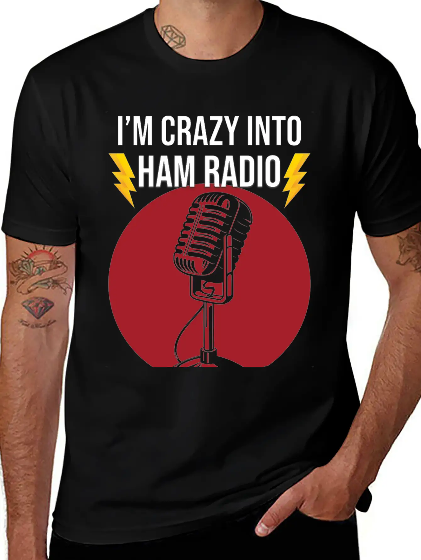 I'm Crazy Into HAM Radio Basic Graphic T-Shirt – Daily Comfort In Soft Cotton