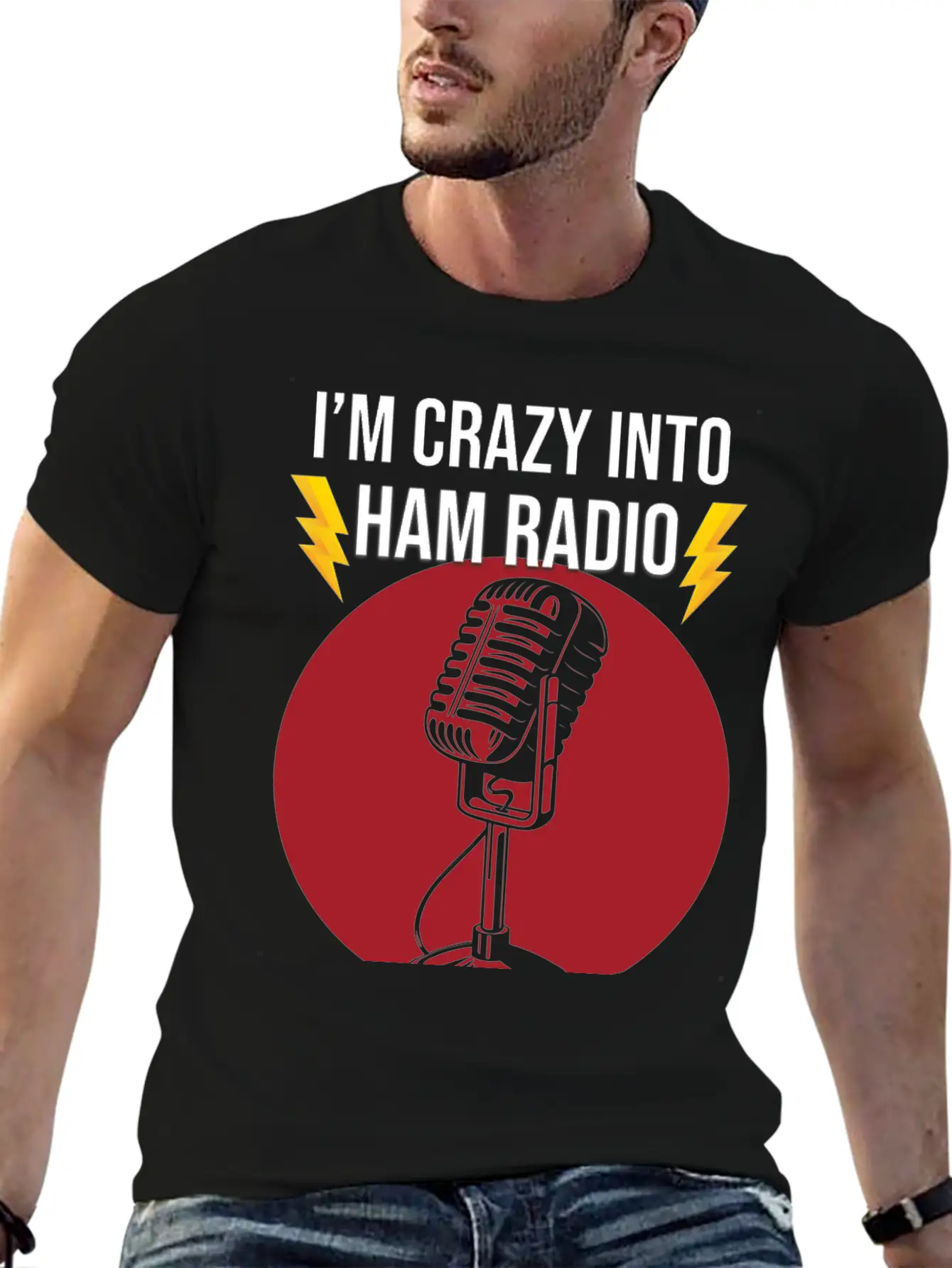 I'm Crazy Into HAM Radio Basic Graphic T-Shirt – Daily Comfort In Soft Cotton