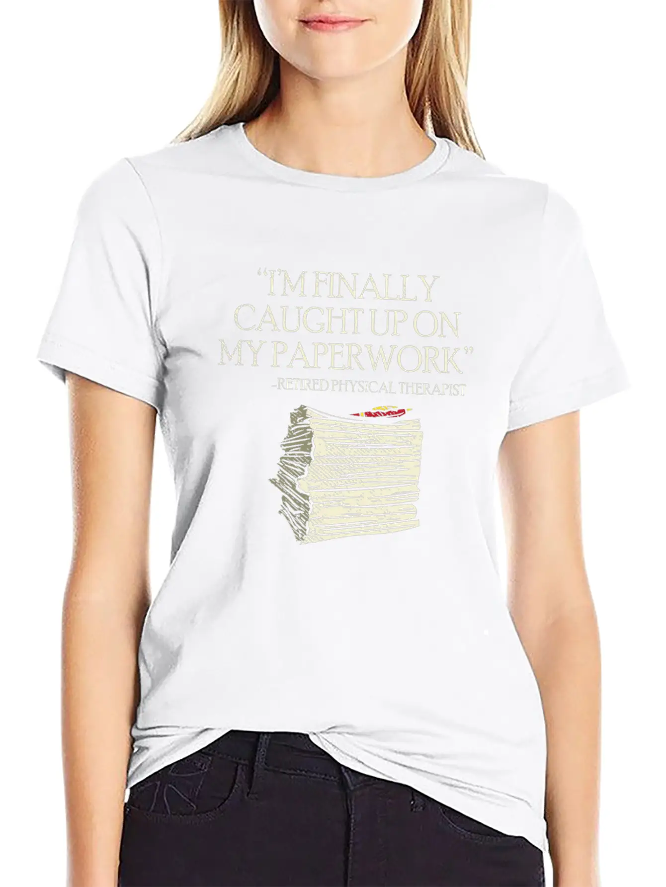 I'm Finally Caught Up On My Paperwork Lain Basic Graphic T-Shirt – Daily Comfort In Soft Cotton