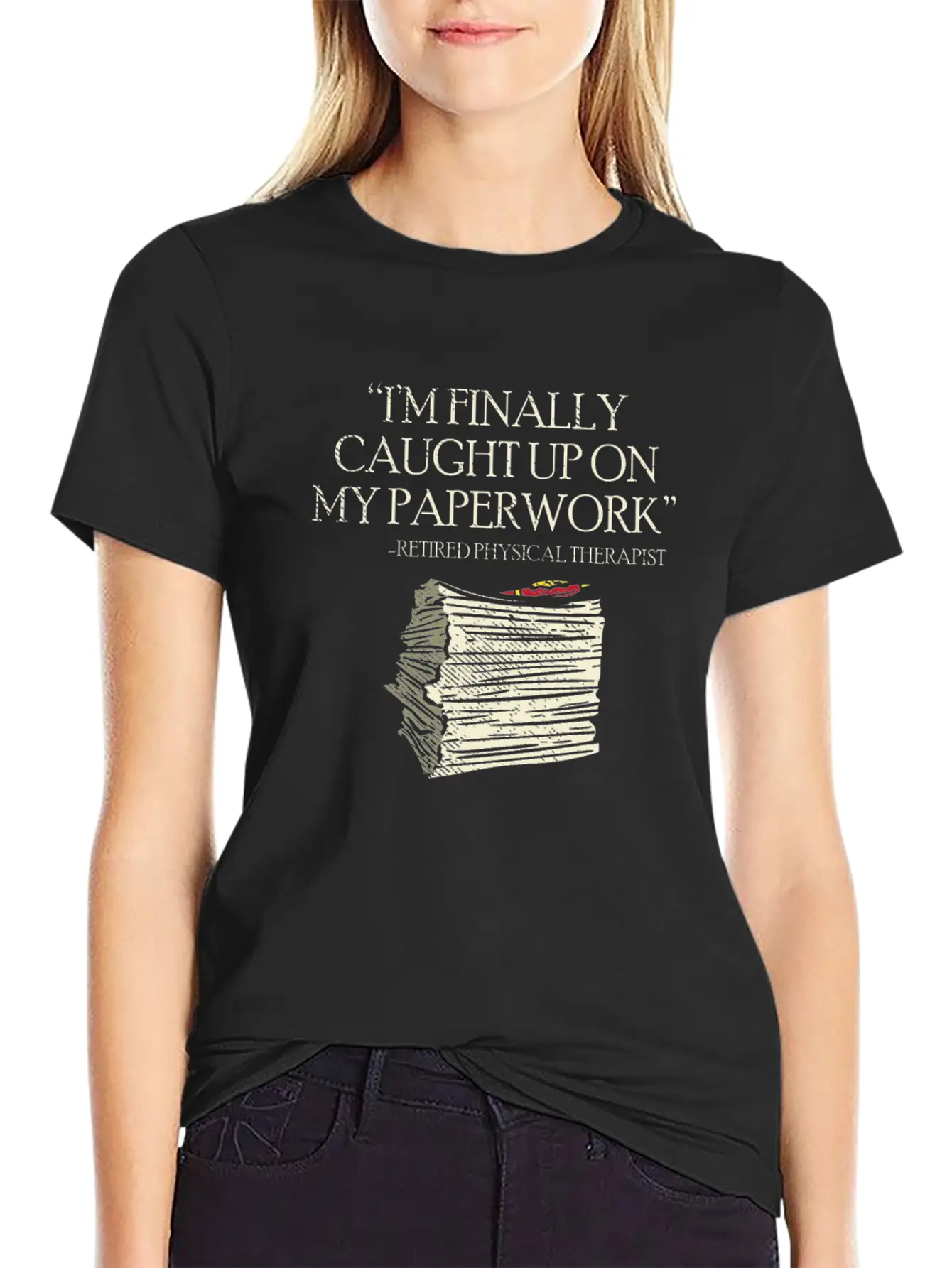 I'm Finally Caught Up On My Paperwork Lain Basic Graphic T-Shirt – Daily Comfort In Soft Cotton