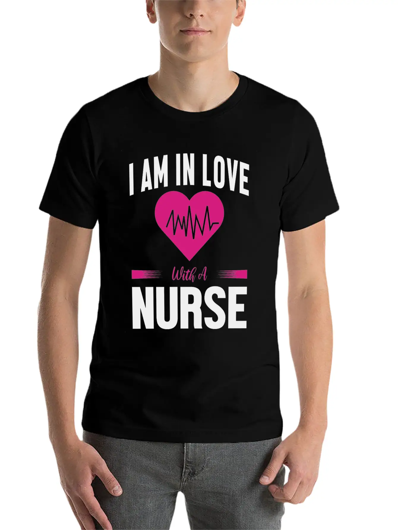 I'm In Love With A Nurse Basic Graphic T-Shirt – Daily Comfort In Soft Cotton