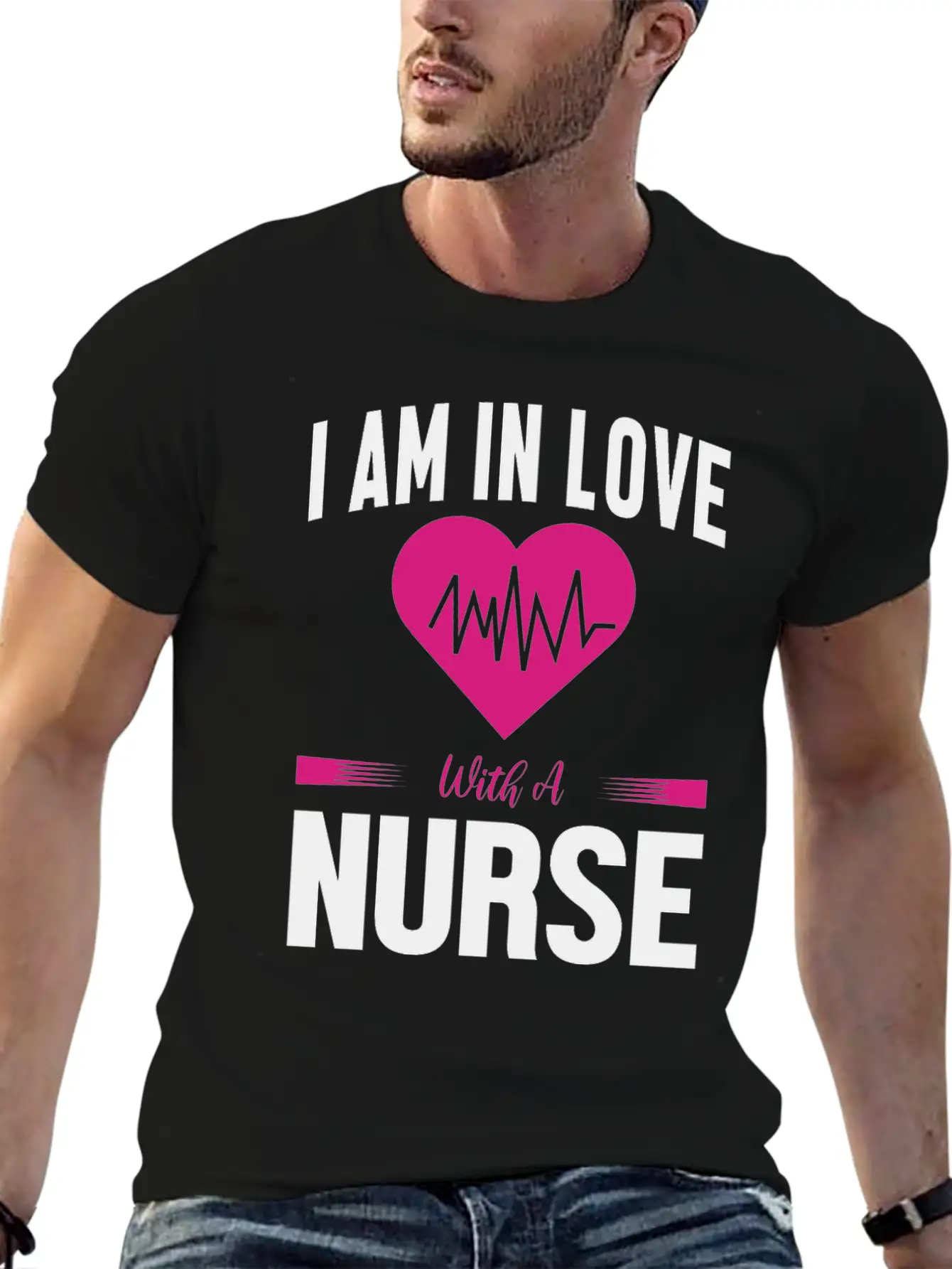I'm In Love With A Nurse Basic Graphic T-Shirt – Daily Comfort In Soft Cotton