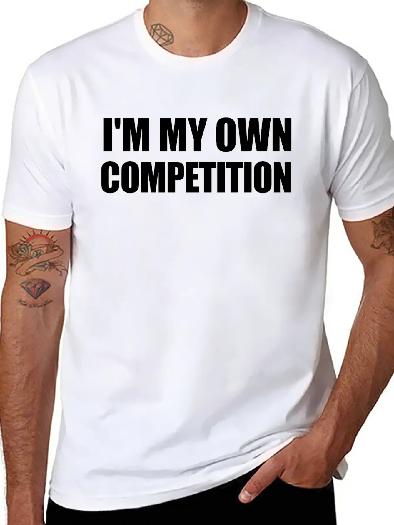 I'm My Own Competition Basic Graphic T-Shirt – Daily Comfort In Soft Cotton