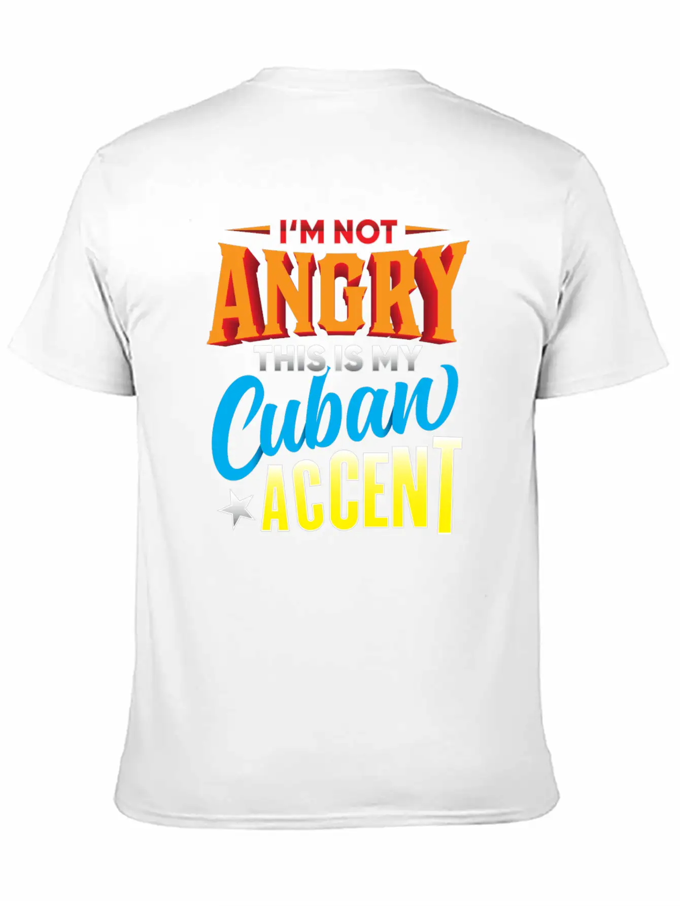 I'm Not Angry This Is My Cuban Accent Cuba Gift Basic Graphic T-Shirt – Daily Comfort In Soft Cotton