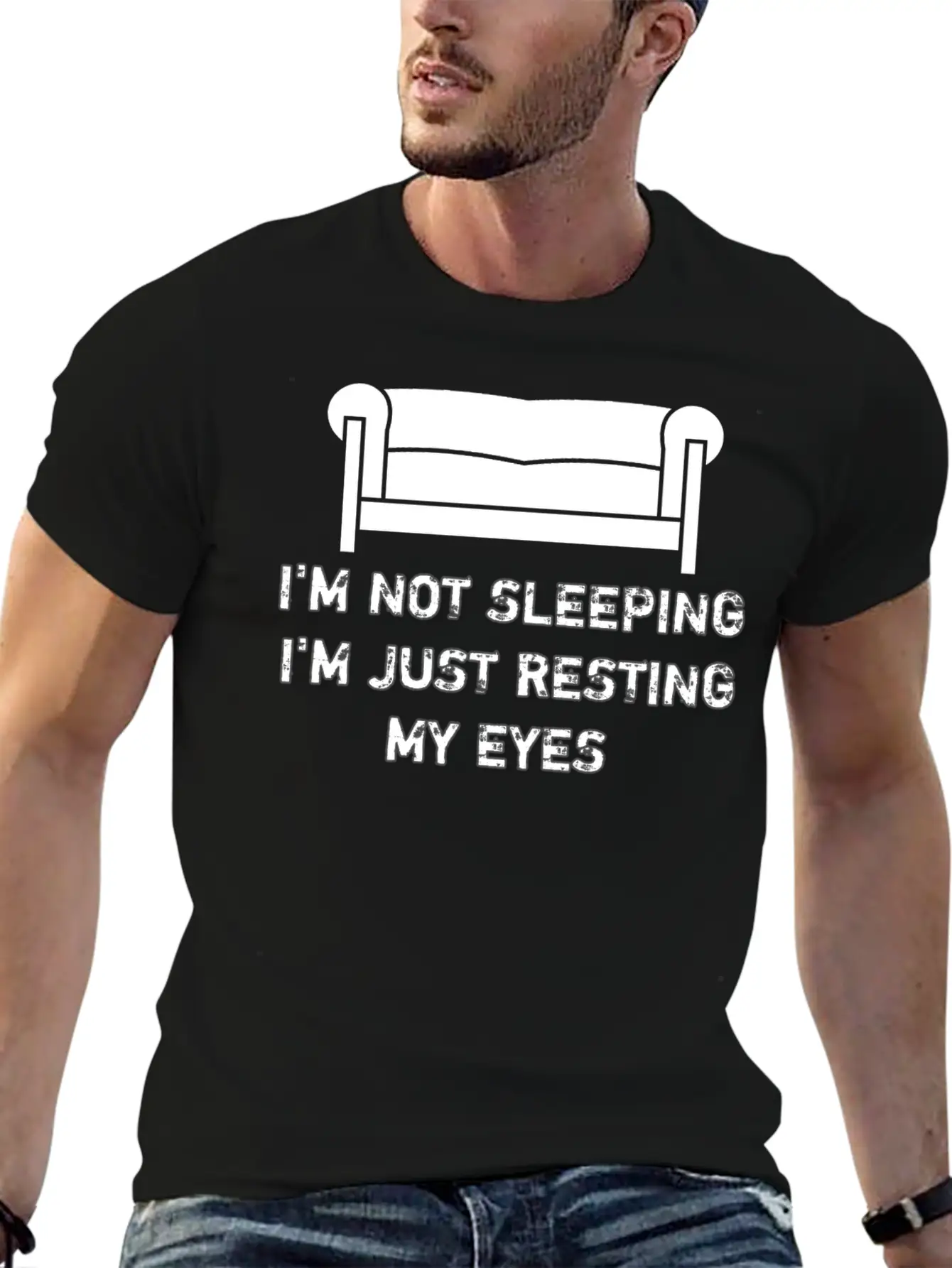 I'm Not Sleeping I'm Just Resting My Eyes Stylish Everyday T-Shirt – Unisex Basic Cotton Tee