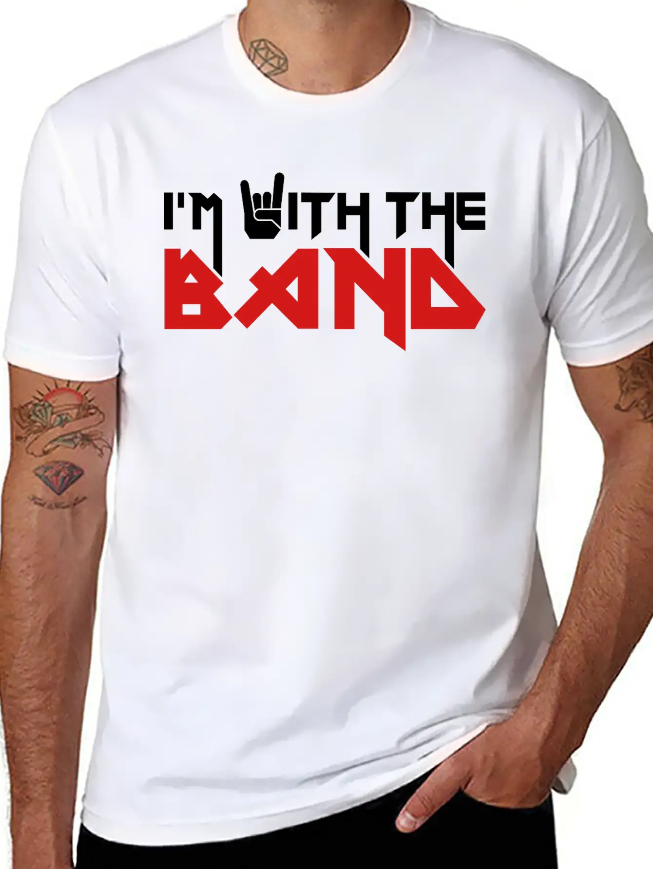 I'm With The Band Stylish Everyday T-Shirt – Unisex Basic Cotton Tee