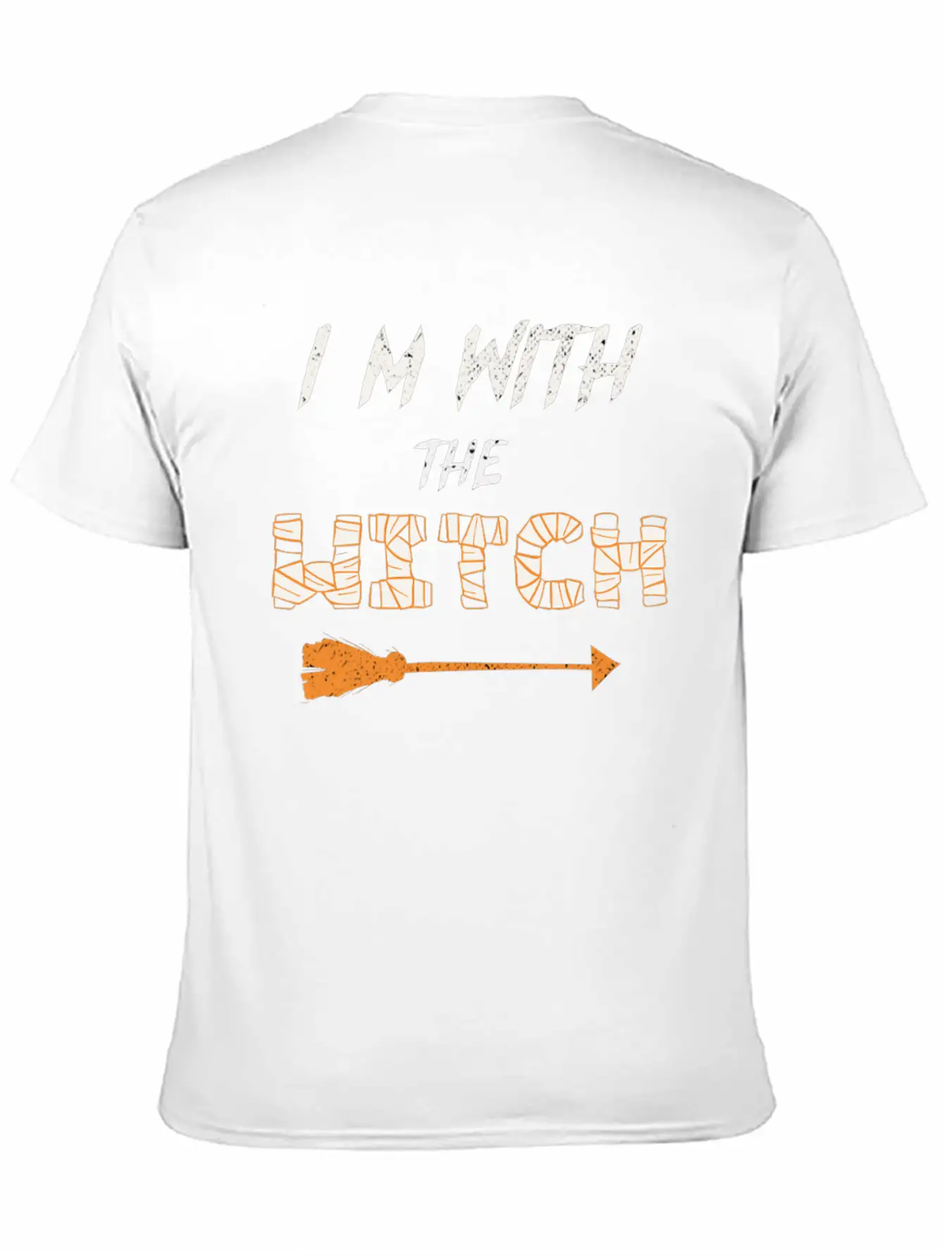 I'm With The Witch Halloween Fun Stylish Everyday T-Shirt – Unisex Basic Cotton Tee