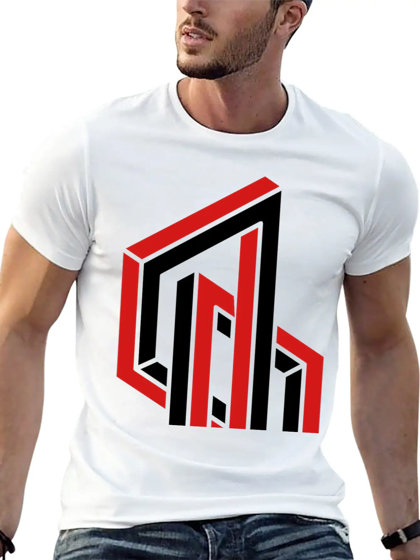 Impossible Figures 01A Basic Graphic T-Shirt – Daily Comfort In Soft Cotton