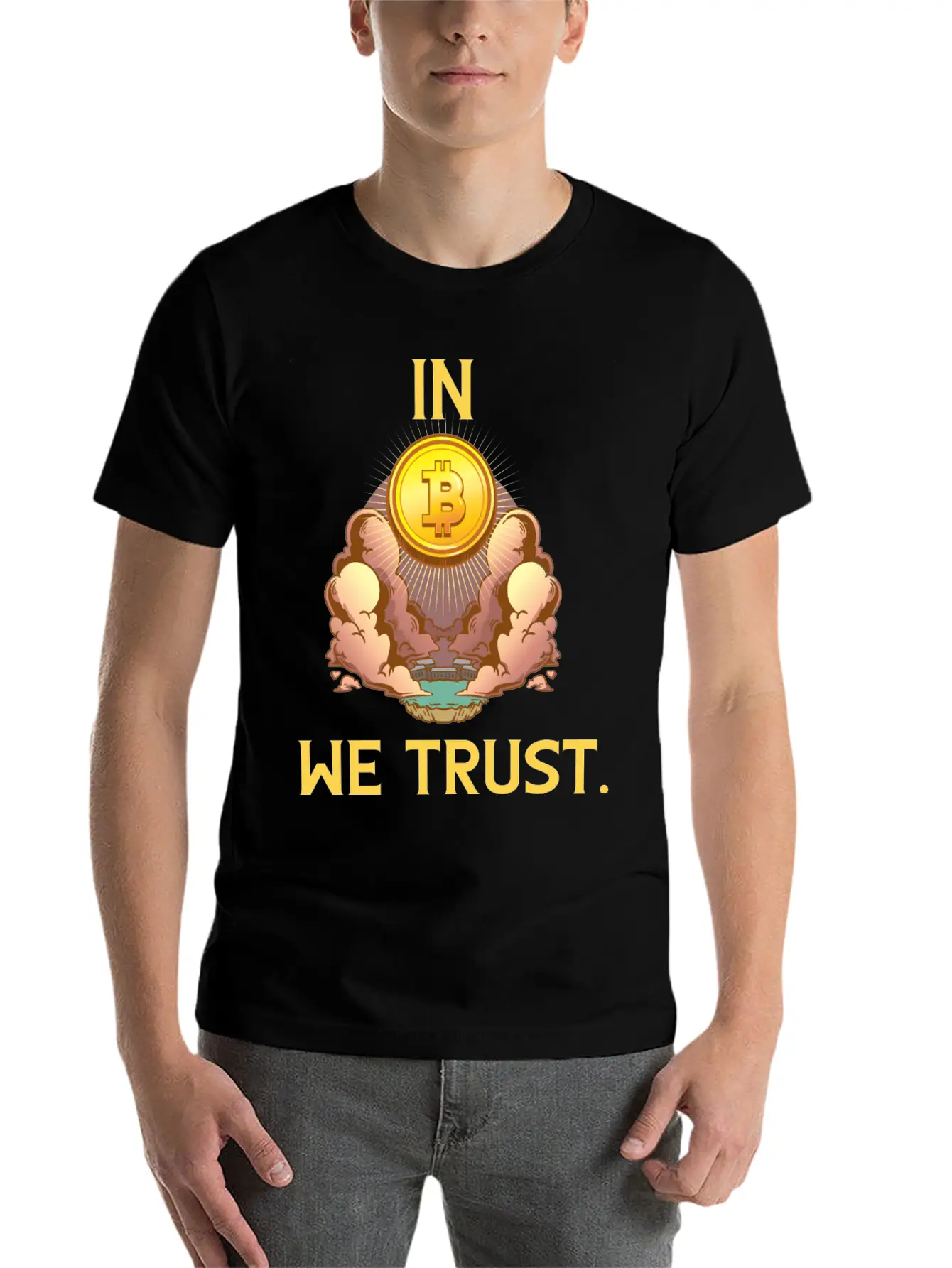 In Bitcoin We Trust Cryptocurrency Blockchain Love Classic Cotton Tee – Unisex Comfort For Any Season