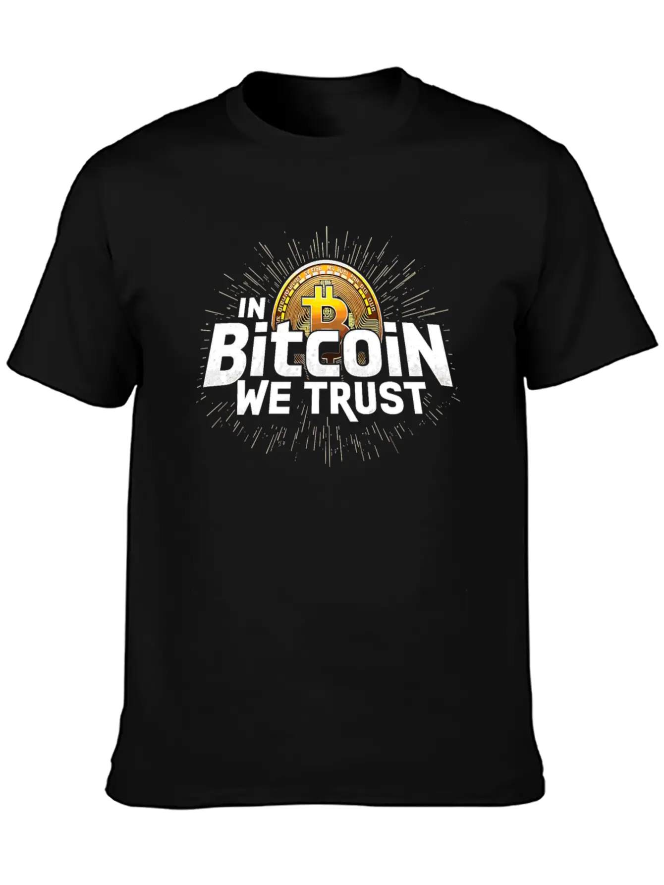In Bitcoin We Trust Cryptocurrency BTC Bitcoin Simple Everyday Graphic Tee – Lightweight Summer Wear