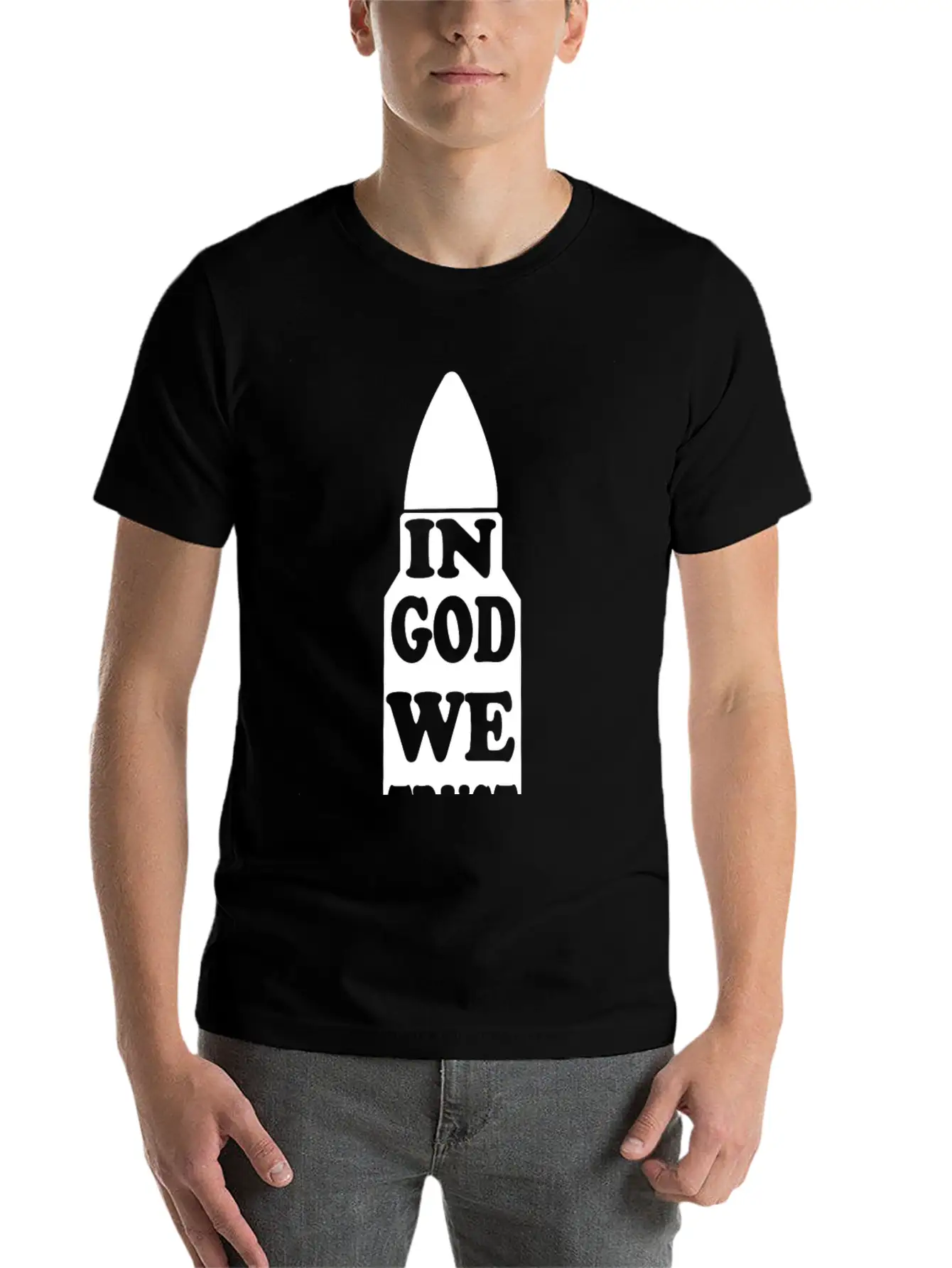 In God We Trust Funny Stylish Everyday T-Shirt – Unisex Basic Cotton Tee