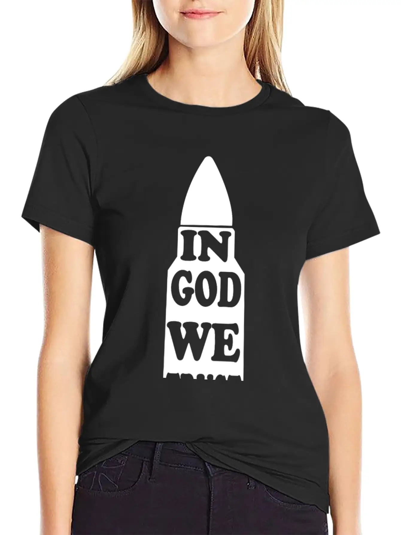 In God We Trust Funny Stylish Everyday T-Shirt – Unisex Basic Cotton Tee