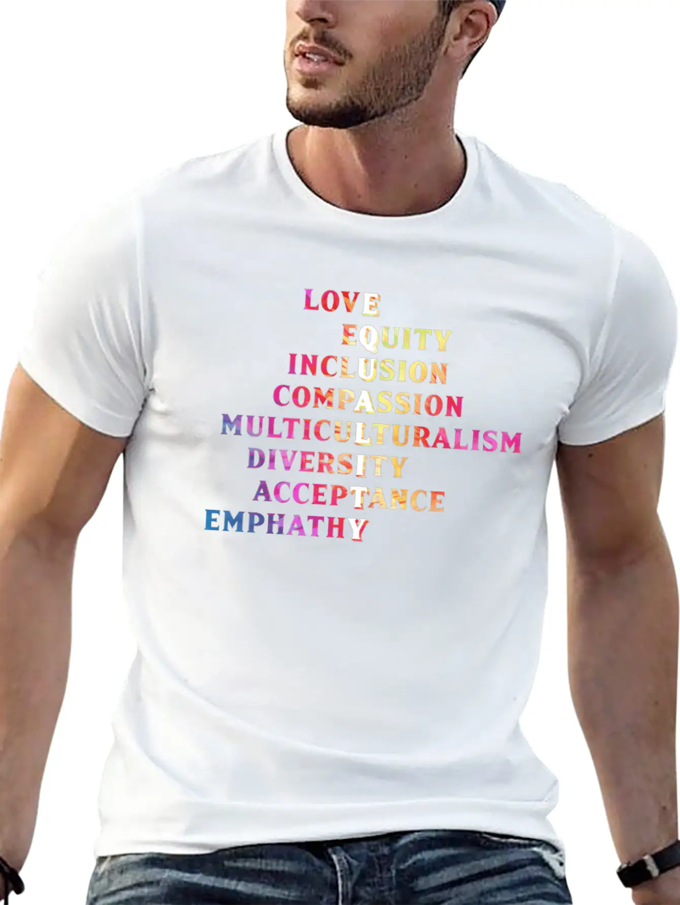 Inclusion Acceptance Handicap Solidarity Basic Graphic T-Shirt – Daily Comfort In Soft Cotton