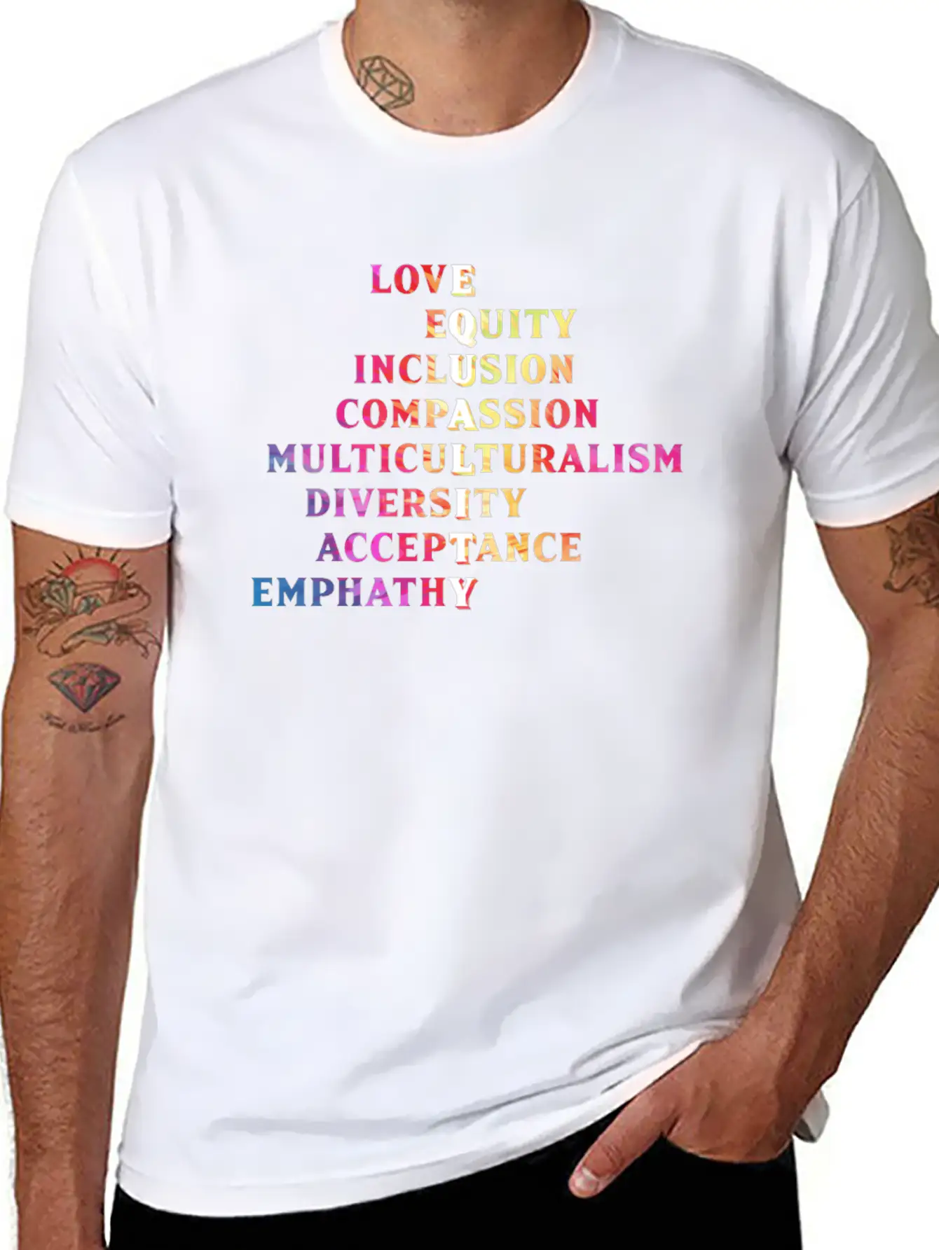 Inclusion Acceptance Handicap Solidarity Basic Graphic T-Shirt – Daily Comfort In Soft Cotton