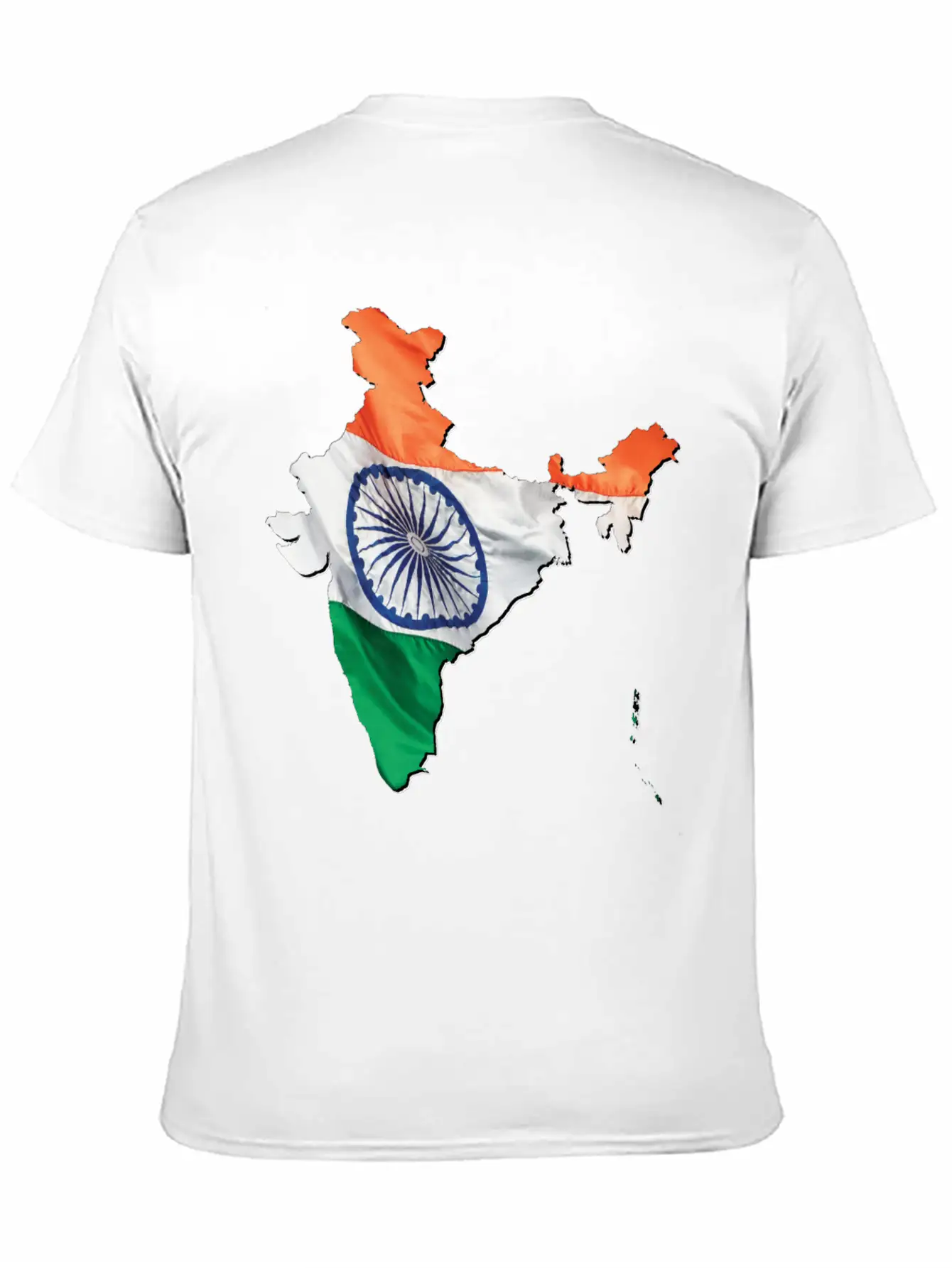 India | Real Flag | Flag Map Classic Cotton Tee – Unisex Comfort For Any Season