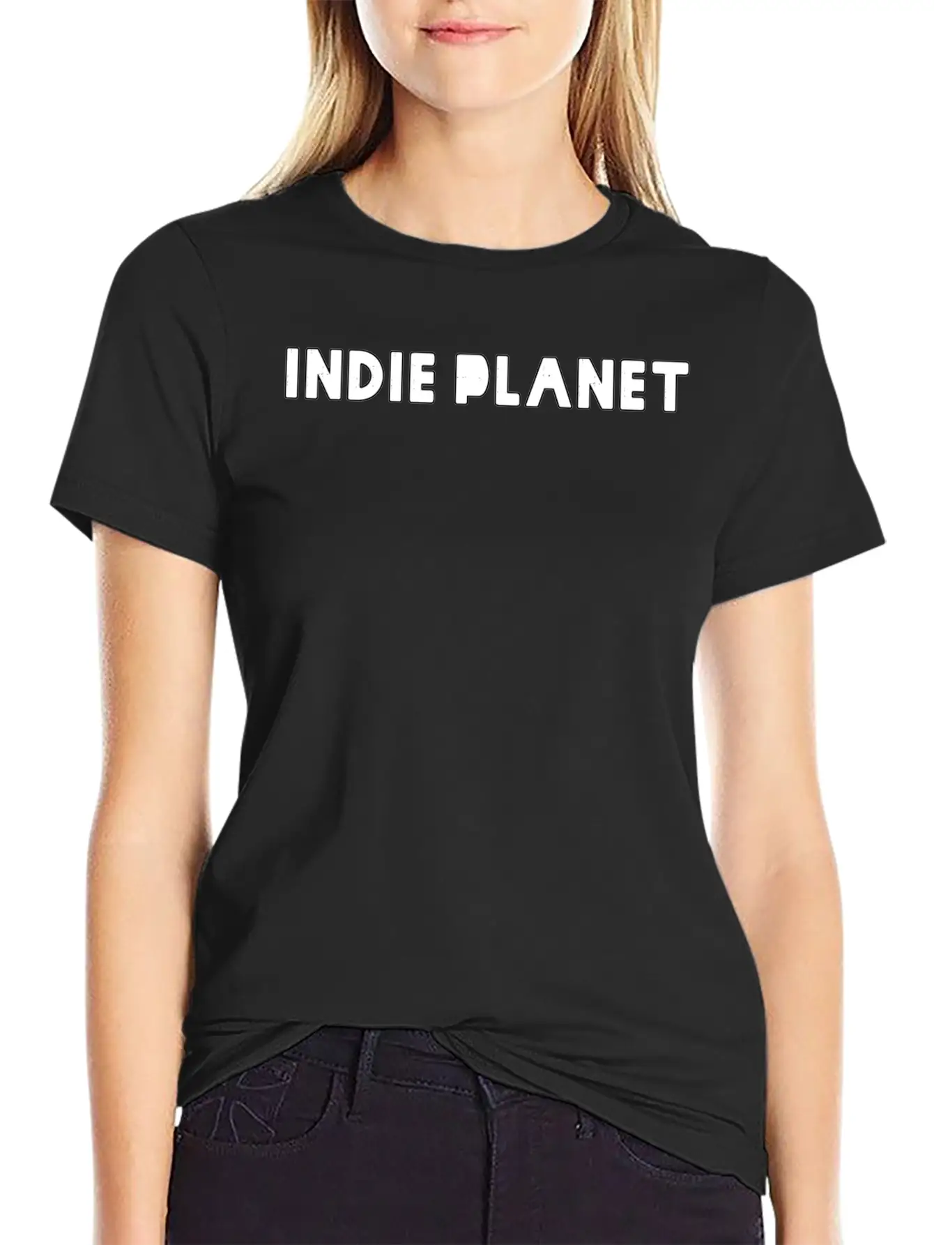 Indie Planet Text Stylish Everyday T-Shirt – Unisex Basic Cotton Tee